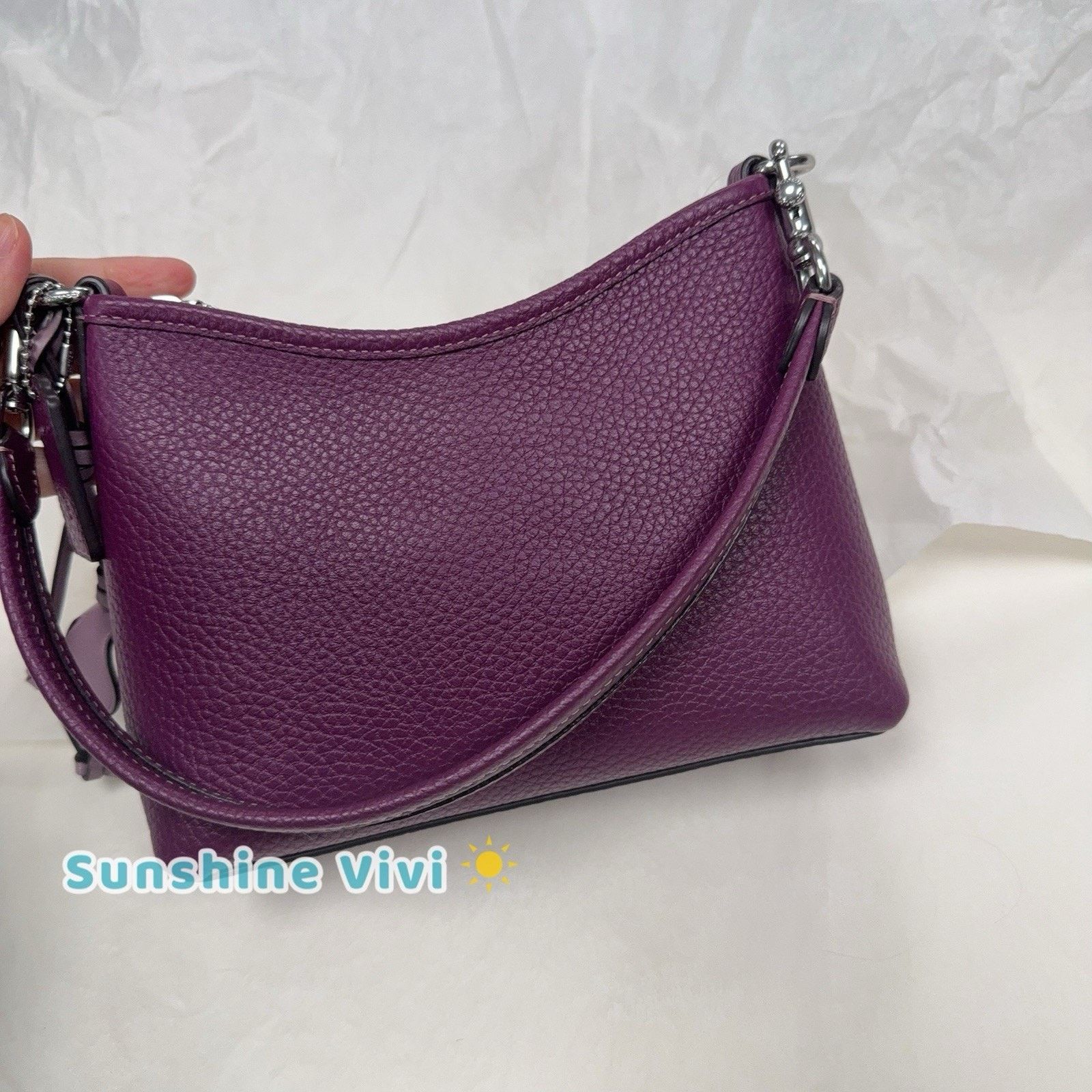 Coach NWT Coach Small Laurel Shoulder Bag Flower Charm CCF15 Size ONE SIZE - 10 Thumbnail
