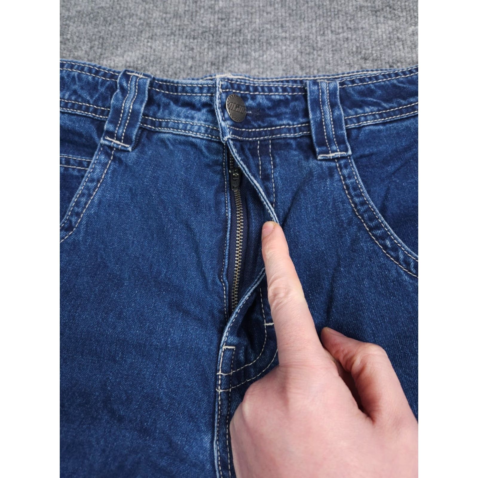 Vintage VINTAGE A.LAB Baggy Jeans Men 32 x 29 Blue Wide Leg Rave Y2K Embroider RAW HEM Jeans Mens 90s Streetwear Cyberpunk Punk Rock Hip Hop Skater City USA Size US 32 / EU 48 - 5 Thumbnail