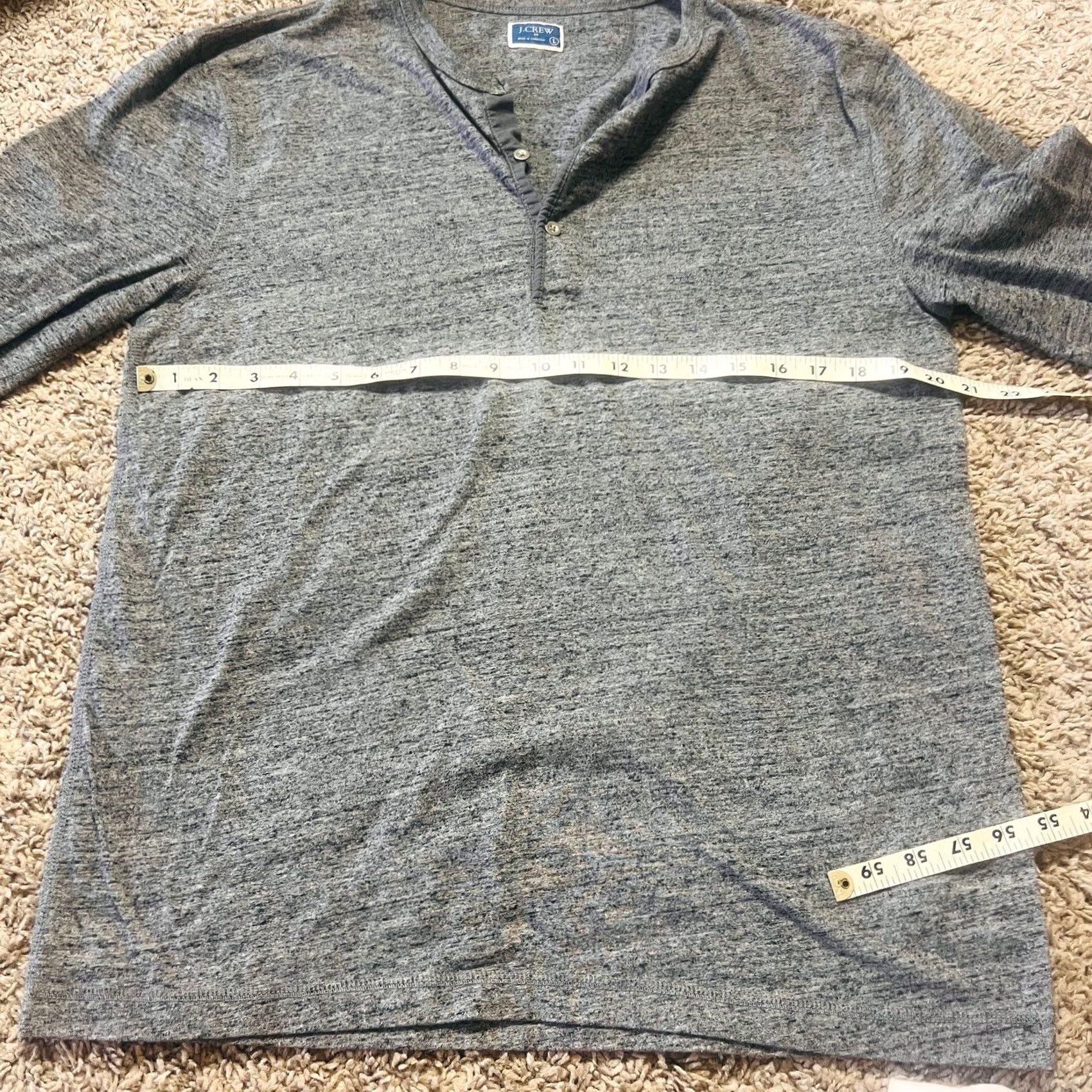 Vintage VINTAGE J Crew Mens Gray Wash 1/4 Button Up Long Sleeve Henley L Shirt Mens Girls Size US L / EU 52-54 / 3 - 2 Thumbnail