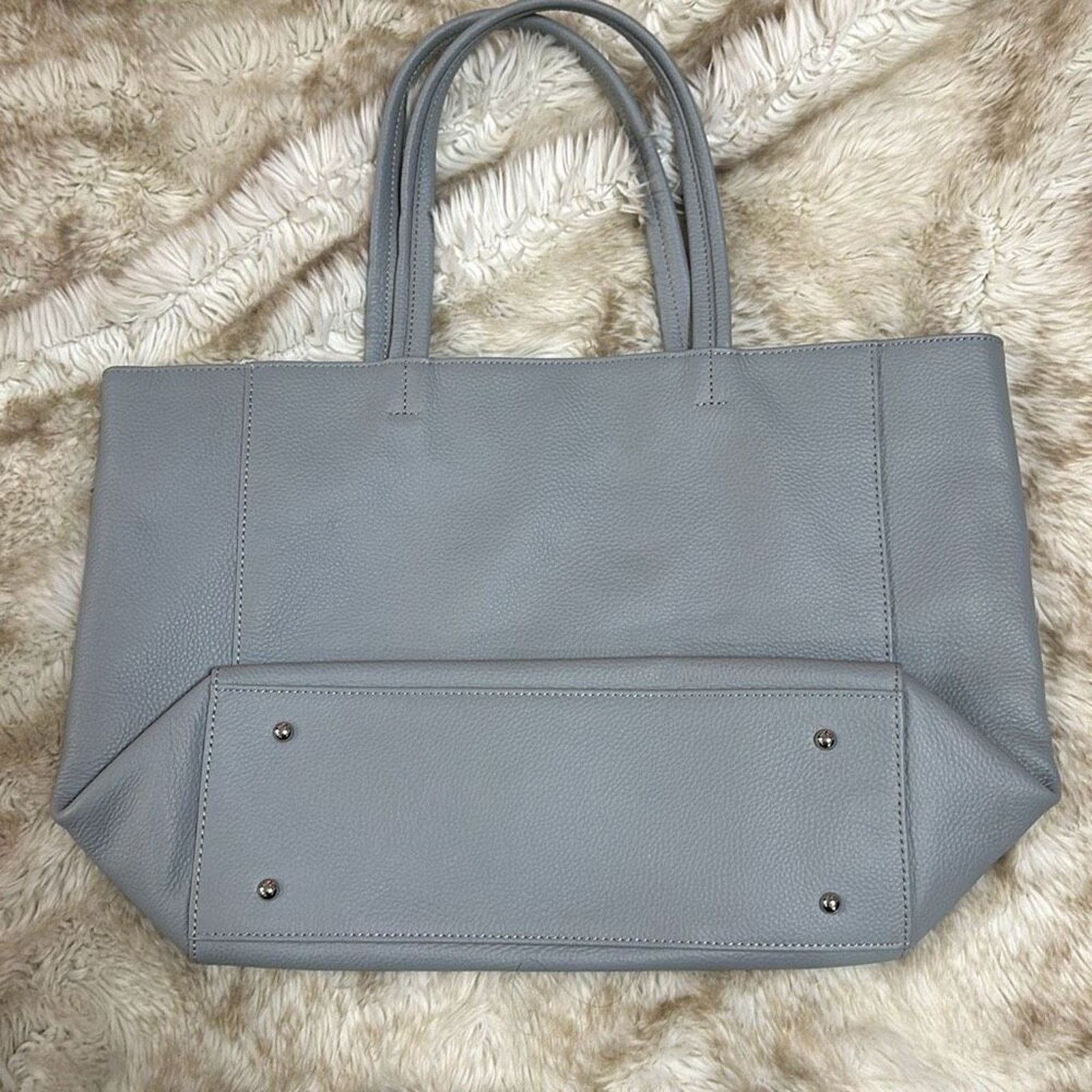 Other M.I.L.A. "Shark Gray" Leather Shoulder Tote | Sz OS Size ONE SIZE - 4 Thumbnail