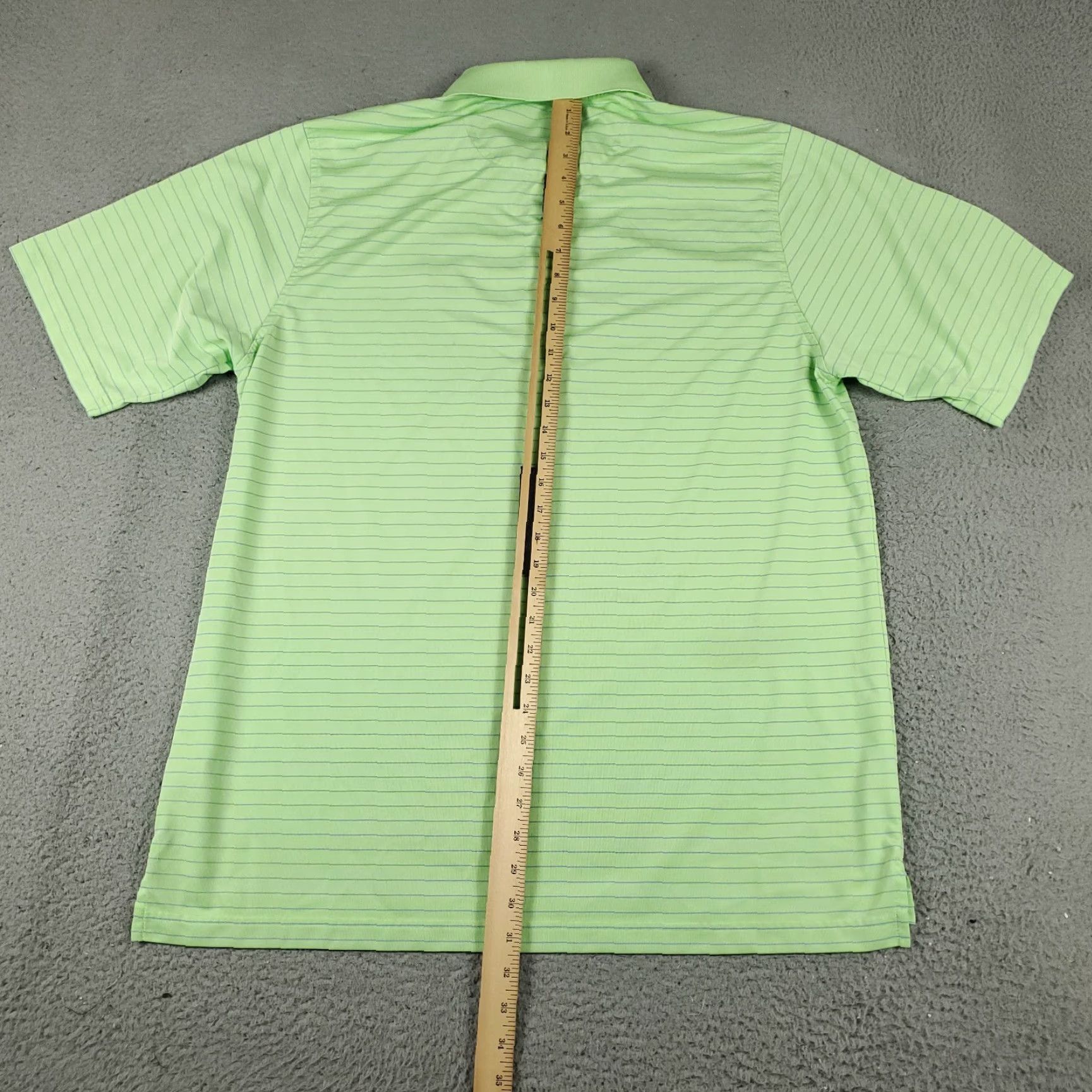 Vintage Donald Ross Polo Shirt Mens Large Green Striped Short Sleeve Collared Button Regular Size US L / EU 52-54 / 3 - 4 Thumbnail