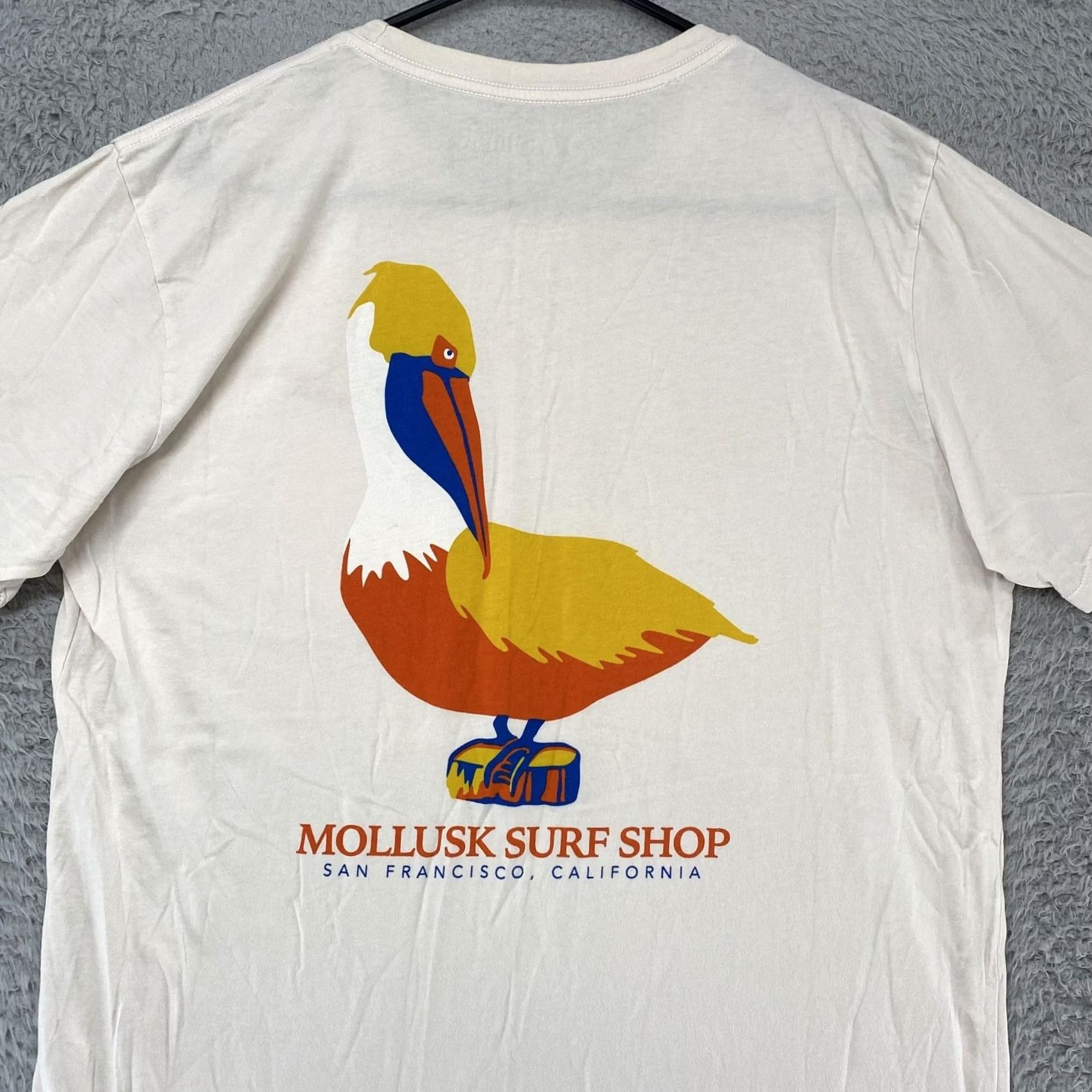 Vintage Mollusk Shirt Mens Medium White Pelican Graphic Tee California Surf Beach Summer Size US M / EU 48-50 / 2 - 2 Thumbnail