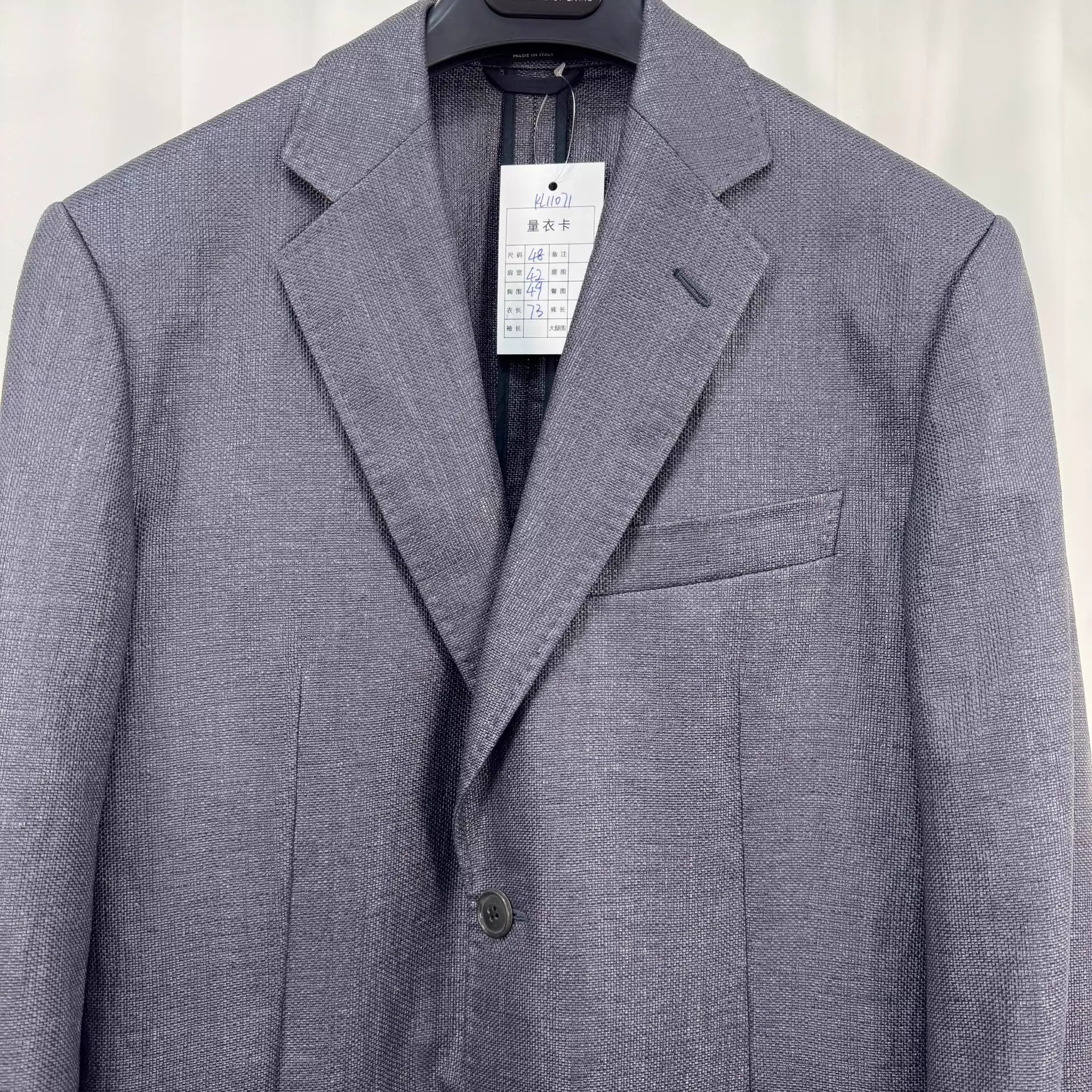 Hermes Hermes Purple Gray Nylon Suit Jacket 48 99 New Size 48R - 3 Thumbnail