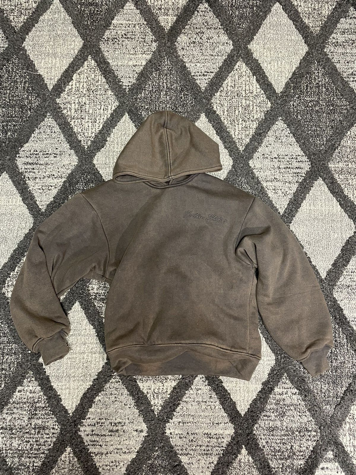 image of Thirteen Studios Doulbe Sided Hoodie in Brown, Men's (Size Large)