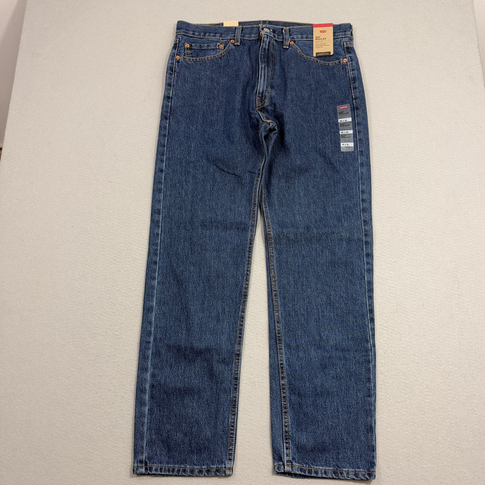 Levi's Levis 505 Regular Fit Jeans Men's 36x32 Blue NEW NWT Size US 36 / EU 52 - 1 Thumbnail
