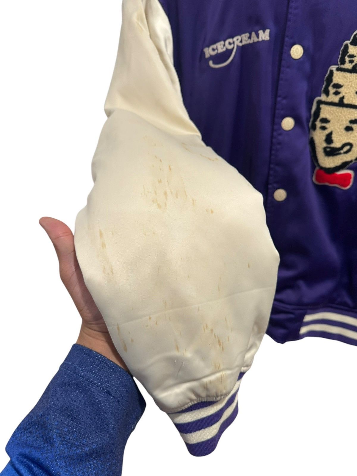 Icecream ICECREAM Hoodini Stadium Satin Varsity Jacket Purple Size US XL / EU 56 / 4 - 4 Thumbnail
