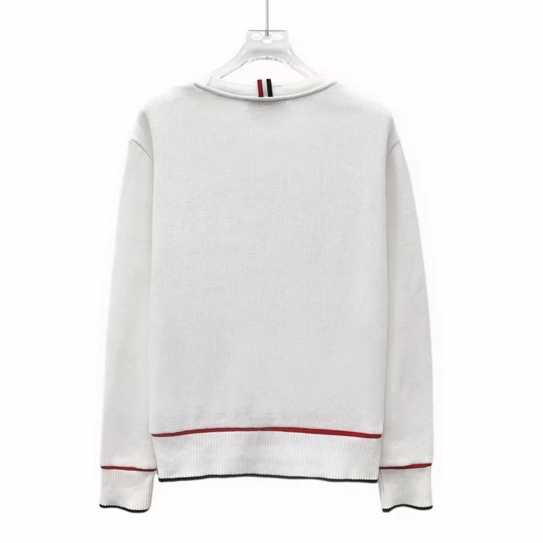 Thom Browne Thom Browne White striped round neck long sleeve hoodie Size XS / US 0-2 / IT 36-38 - 2 Thumbnail