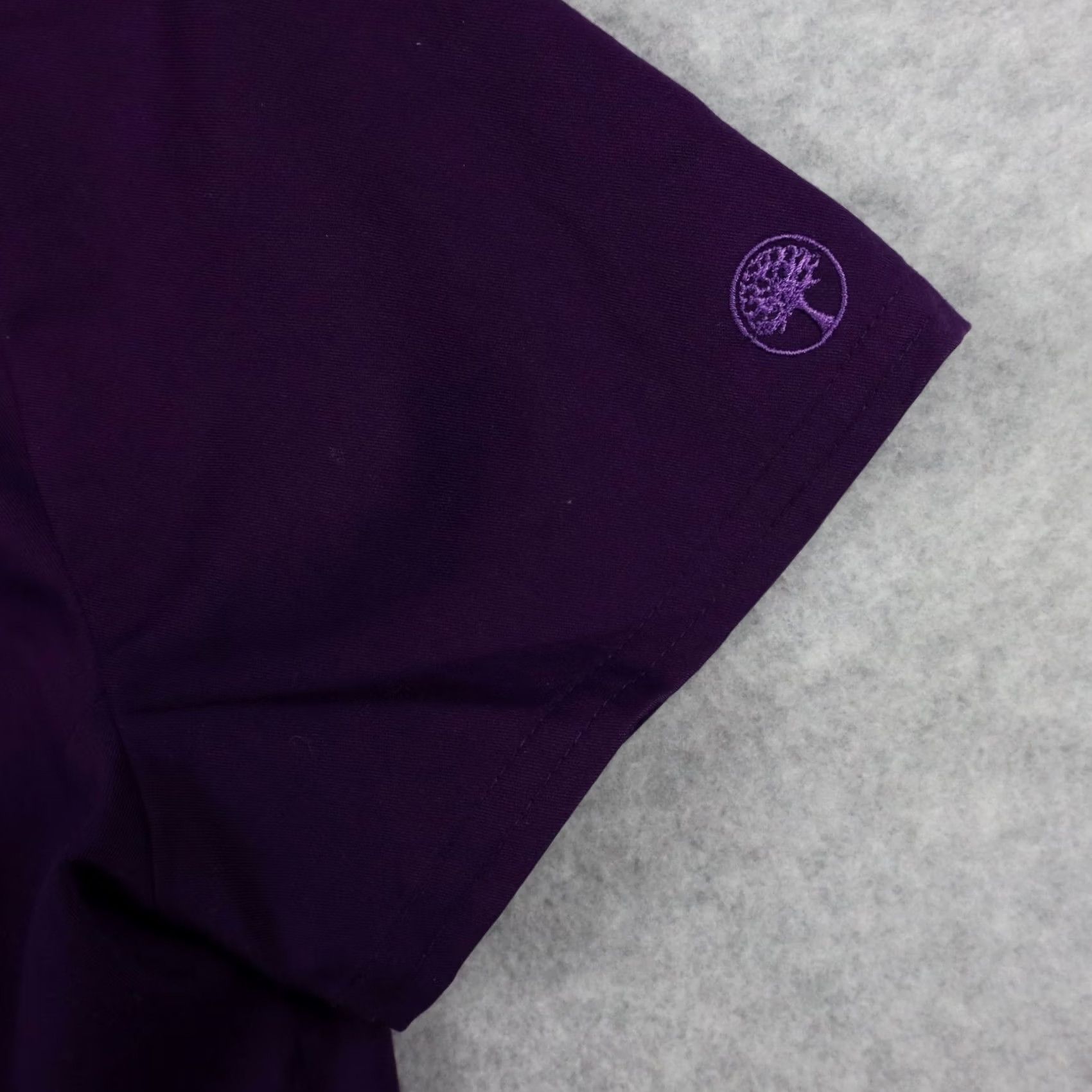 Vintage Healing Hands Scrub Top Womens Small V-Neck Medical Uniform Purple Short Sleeve Shirt Womens Small Purple Size S / US 4 / IT 40 - 3 Thumbnail
