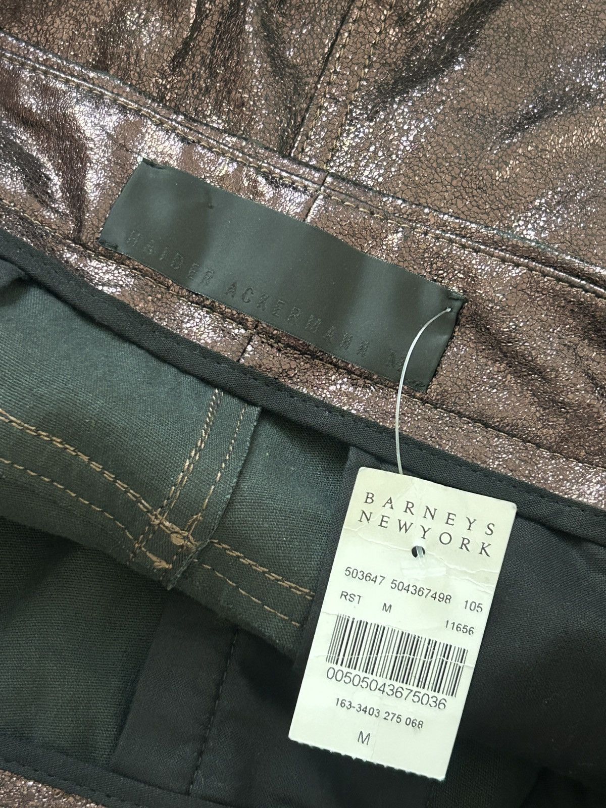 Haider Ackermann Glitter Lamb Leather Slim Pants Size US 32 / EU 48 - 7 Thumbnail