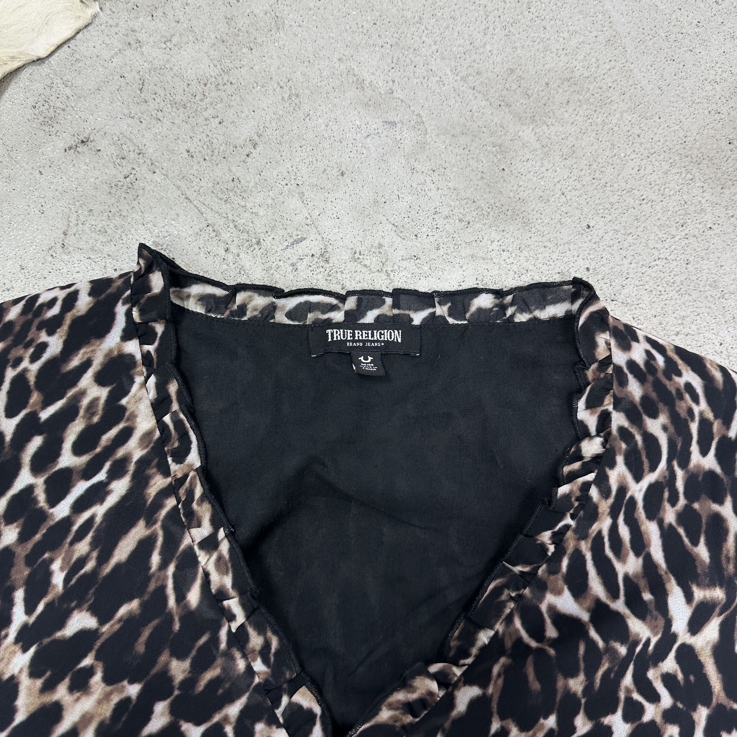 True Religion Vintage Avant Garde Cheetah True Religion Dress Y2K Size M / US 6-8 / IT 42-44 - 4 Thumbnail