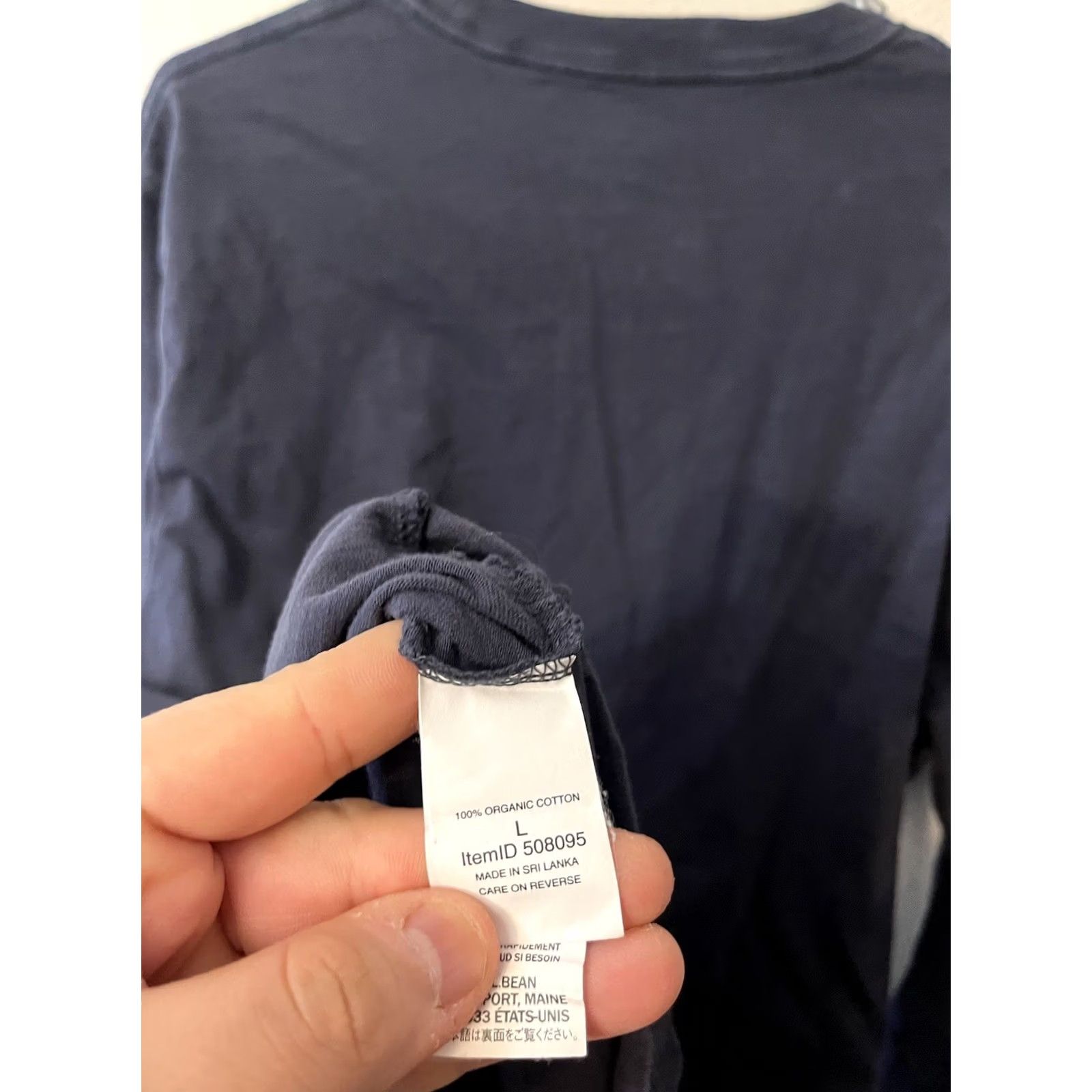 Vintage L.L. Bean T-Shirt Mens Size L Blue Fade Solid Crew Neck Long Sleeve Classic Outdoor Casual Size US L / EU 52-54 / 3 - 3 Thumbnail