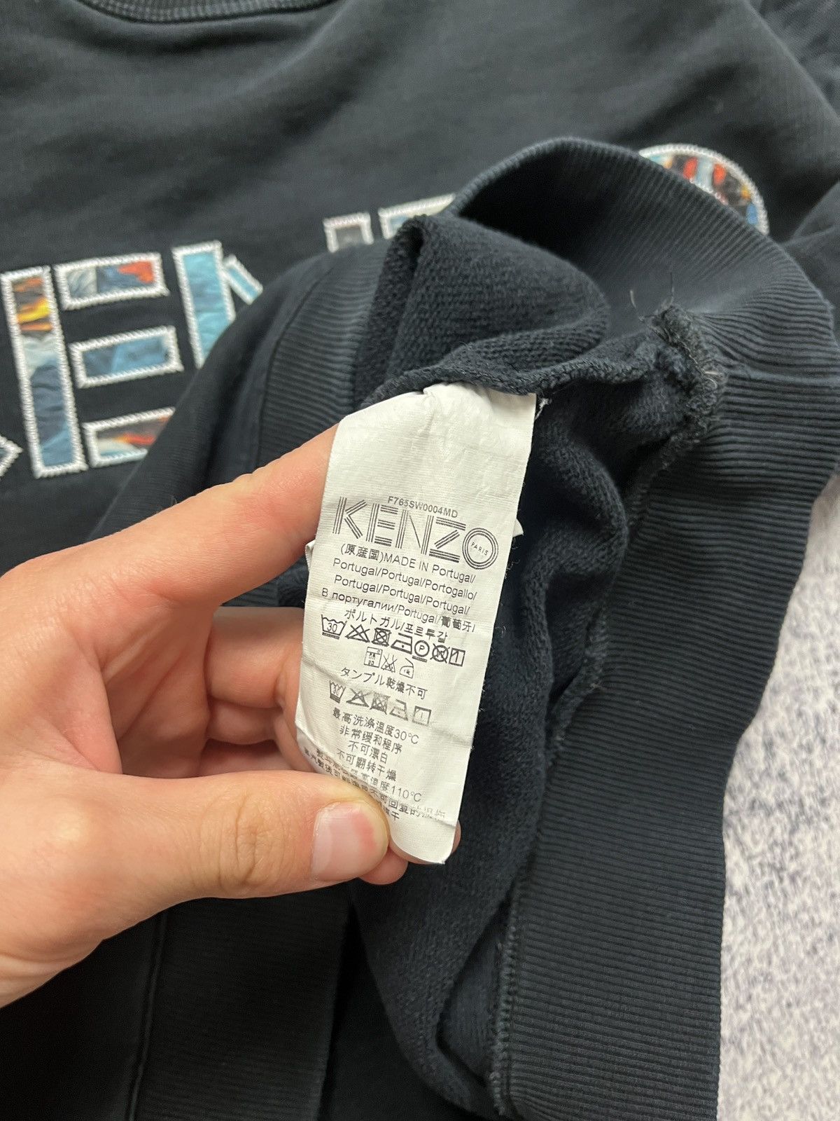 Kenzo × Other Kenzo Paris Big Embroidered Logo Sweatshirt Size M / US 6-8 / IT 42-44 - 9 Thumbnail