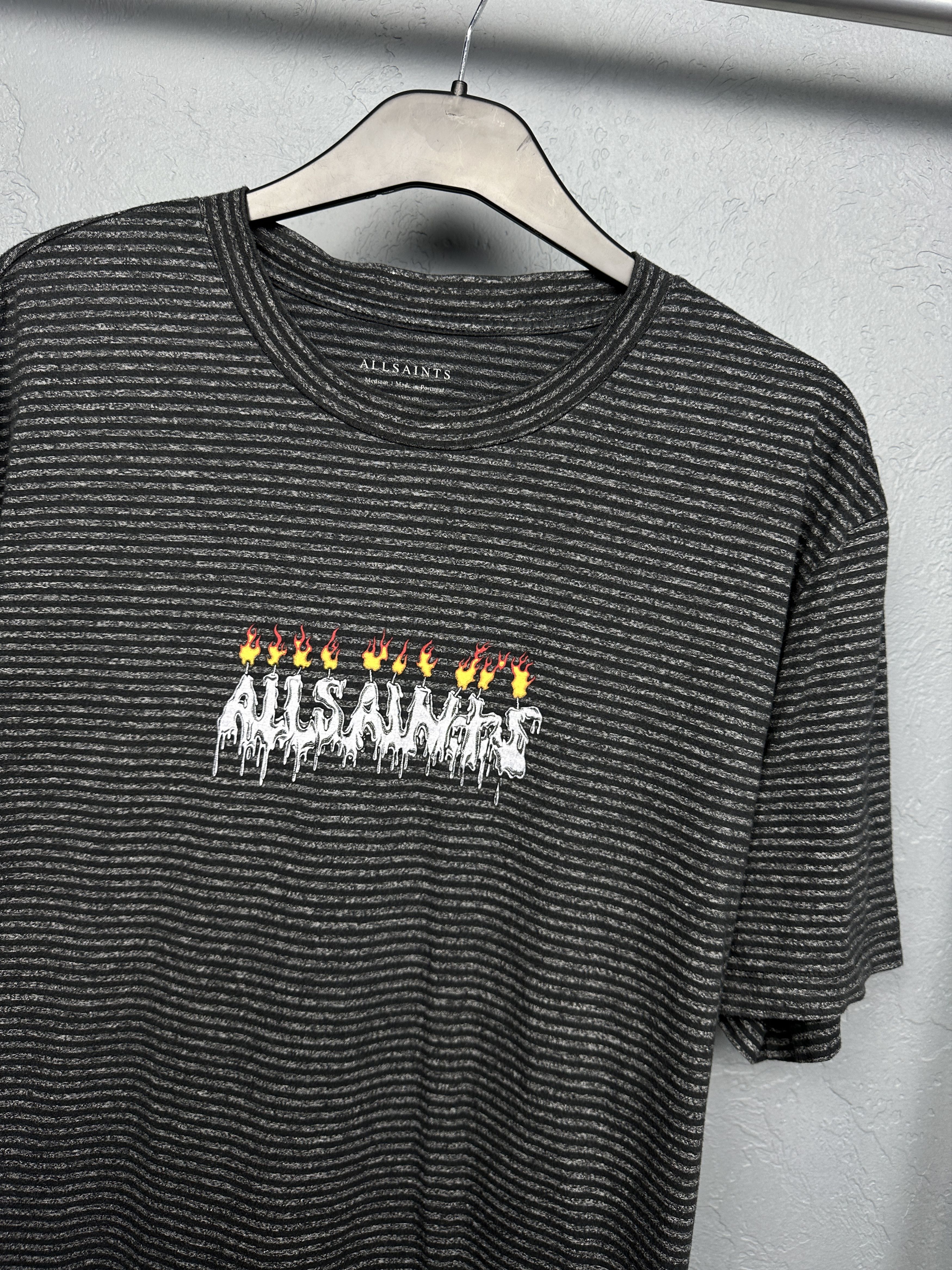 Allsaints AllSaints Candelabrum Mens SS Crew Neck T-Shirt Size US M / EU 48-50 / 2 - 2 Thumbnail