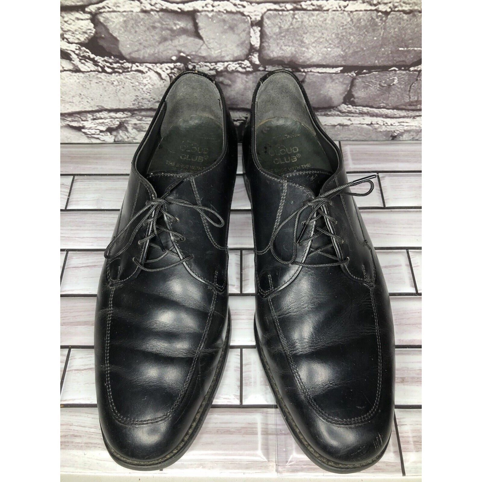 Other Cloud Club Black Leather Mock Apron Lace Up Oxfords Dress Sh Size US 11 / EU 44 - 15 Thumbnail