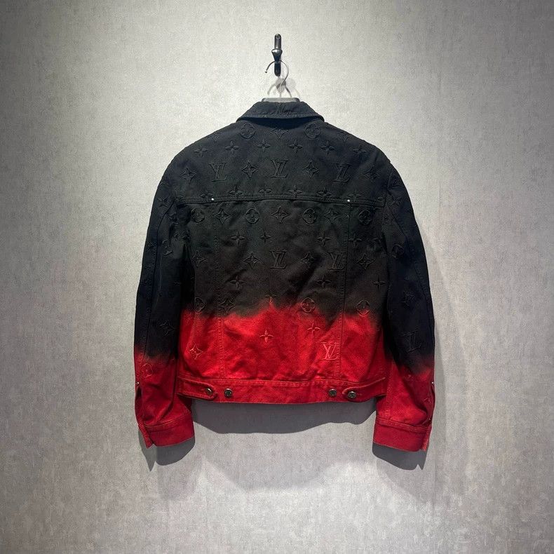 Louis Vuitton Louis Vuitton Black and red gradient denim jacket Size US S / EU 44-46 / 1 - 2 Thumbnail