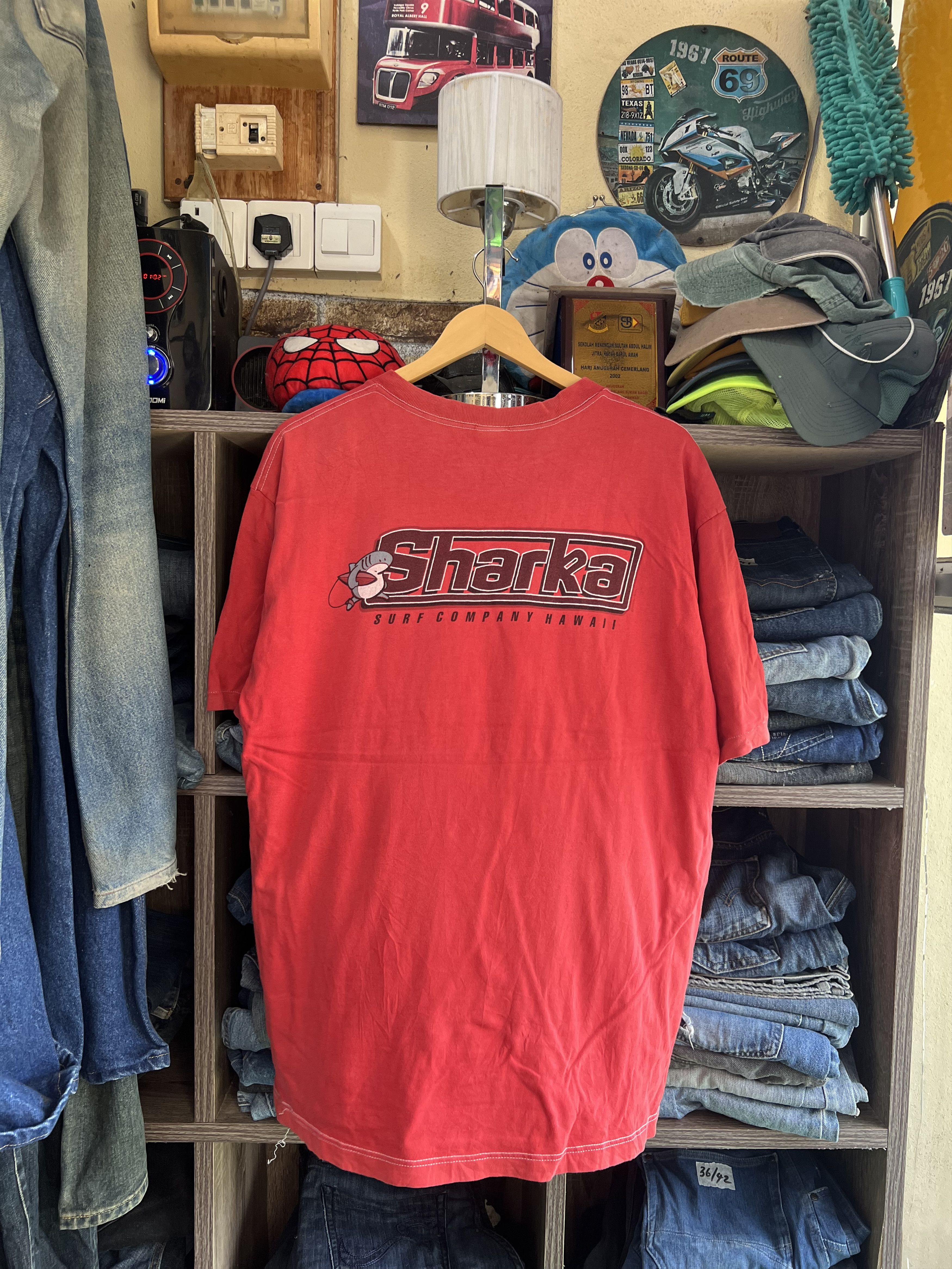 Vintage 🔥Vintage Crazy Shirts Sharka Surf Company Hawaii Size US L / EU 52-54 / 3 - 17 Thumbnail