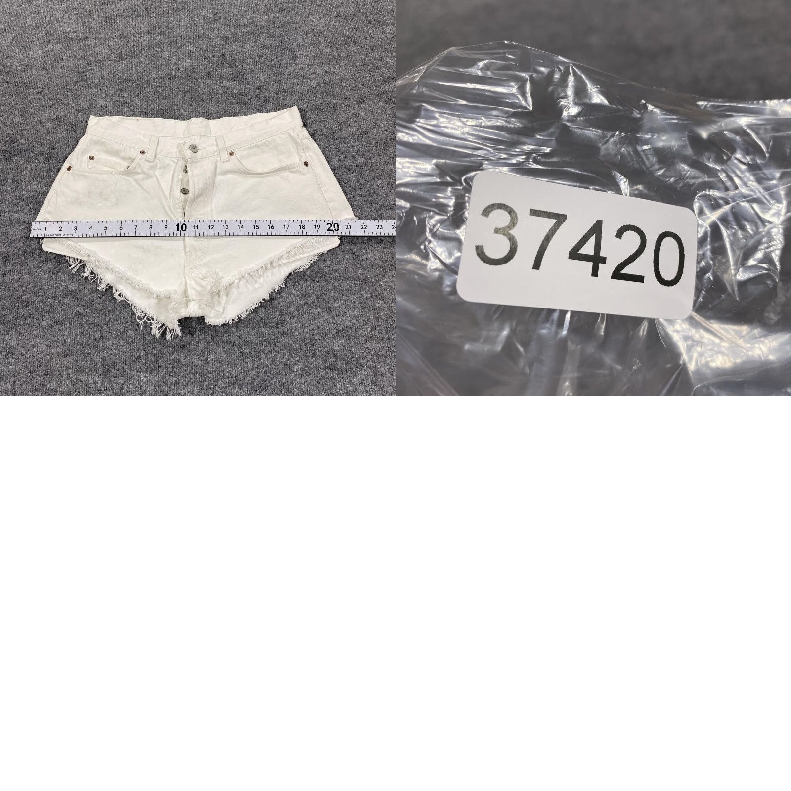 Levi's VINTAGE Levis 501 Cut-Off Shorts Womens 32 White Jorts Distressed Daisy Duke Booty Biker Size 24" / US 00 / IT 34 - 8 Thumbnail
