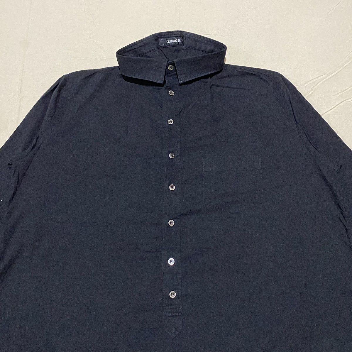 Zucca Vintage ZUCCA By Issey Miyake High Collar Blouses Cotton Size L / US 10 / IT 46 - 2 Thumbnail