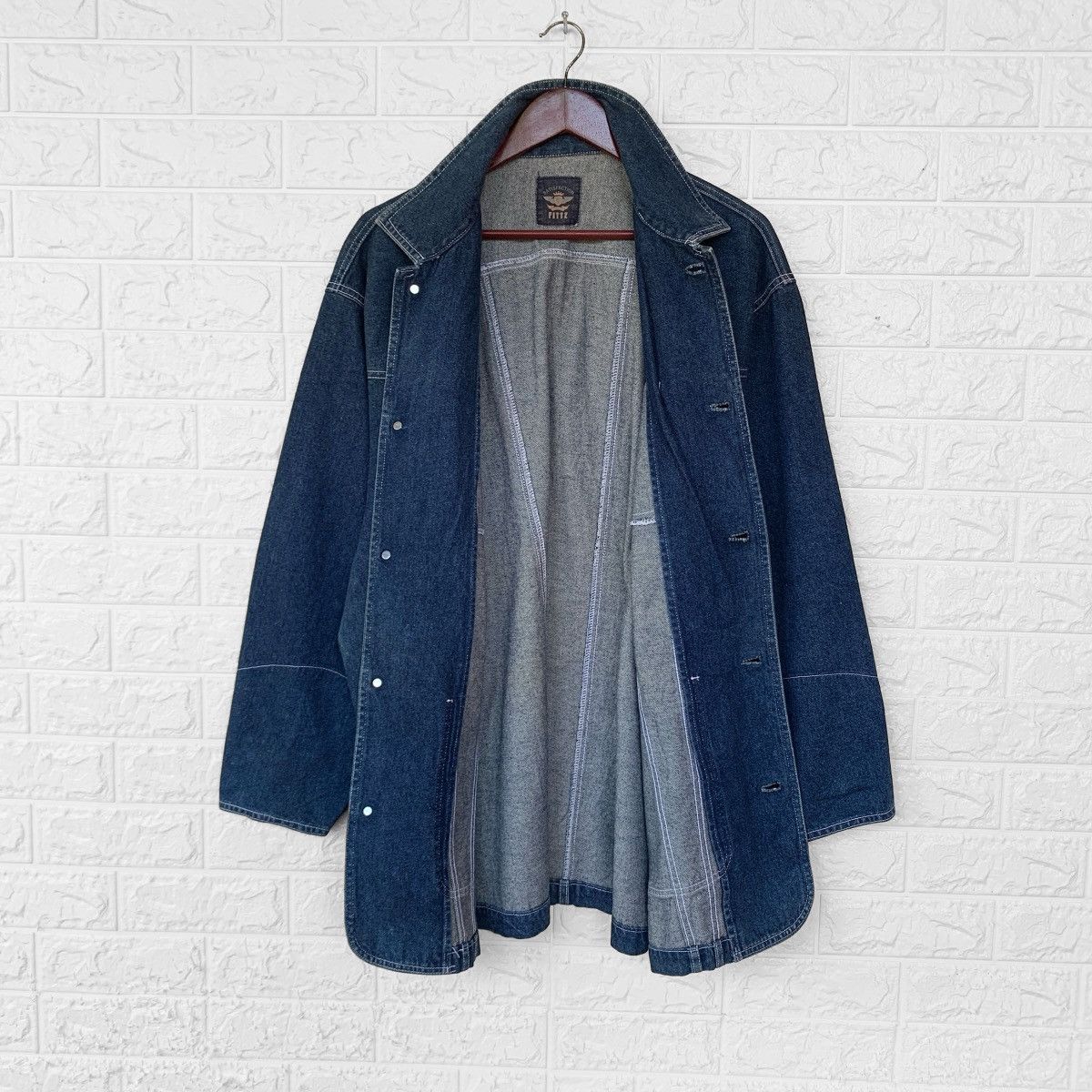 Japanese Brand FITTZ SATISFACTION JAPAN DENIM CHORE JACKET Size US XL / EU 56 / 4 - 4 Thumbnail