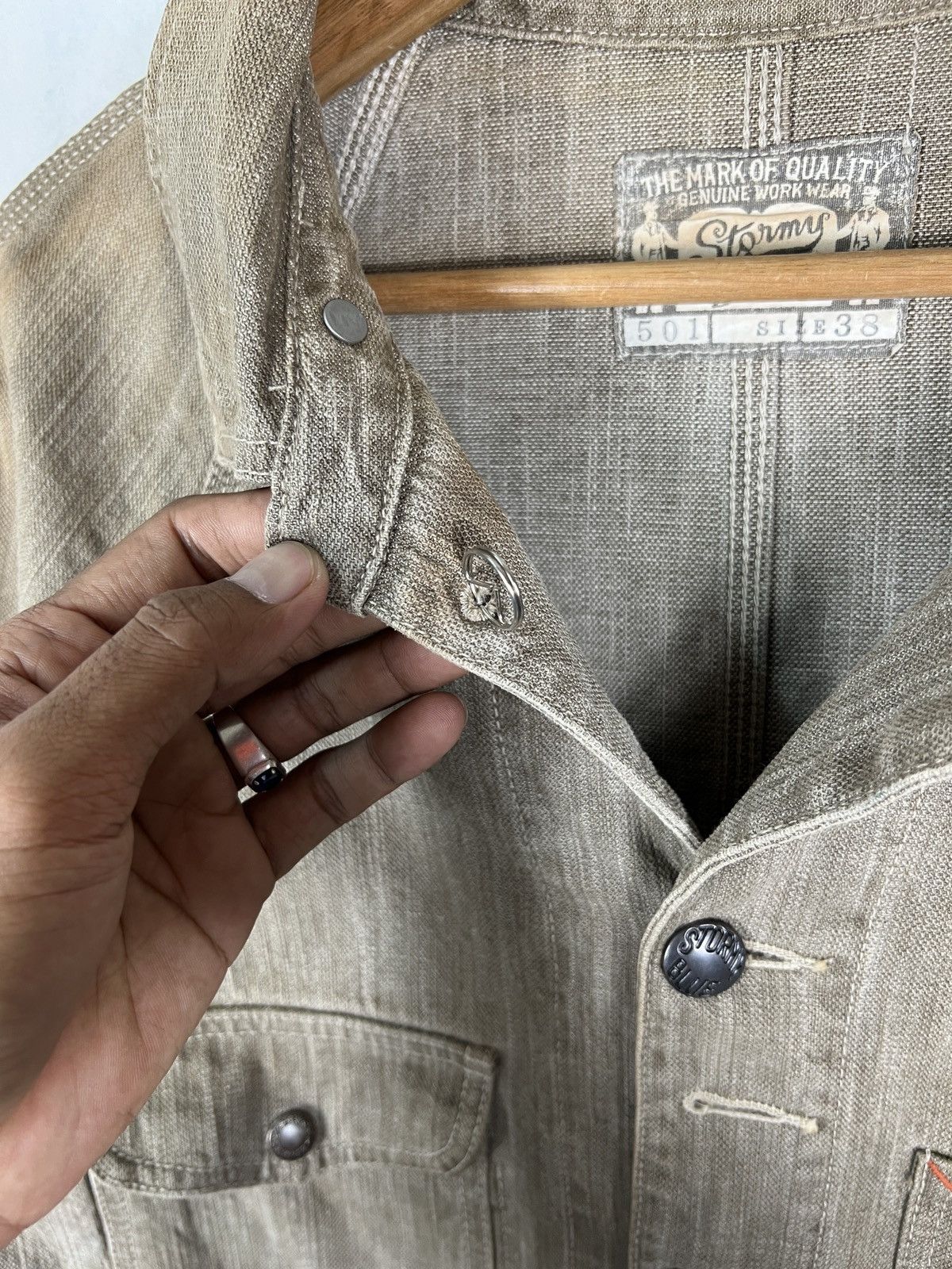 Kapital 🔥 STORMY BLUE by PHERROWS CHORE JACKET MADE IN JAPAN Size US M / EU 48-50 / 2 - 17 Thumbnail