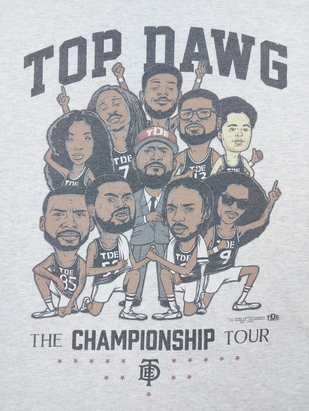 Band Tees × Kendrick Lamar × Top Dawg Entertainment TDE Top Dawg Entertainment EST 2006 Championship Tour TEE Size US L / EU 52-54 / 3 - 4 Thumbnail
