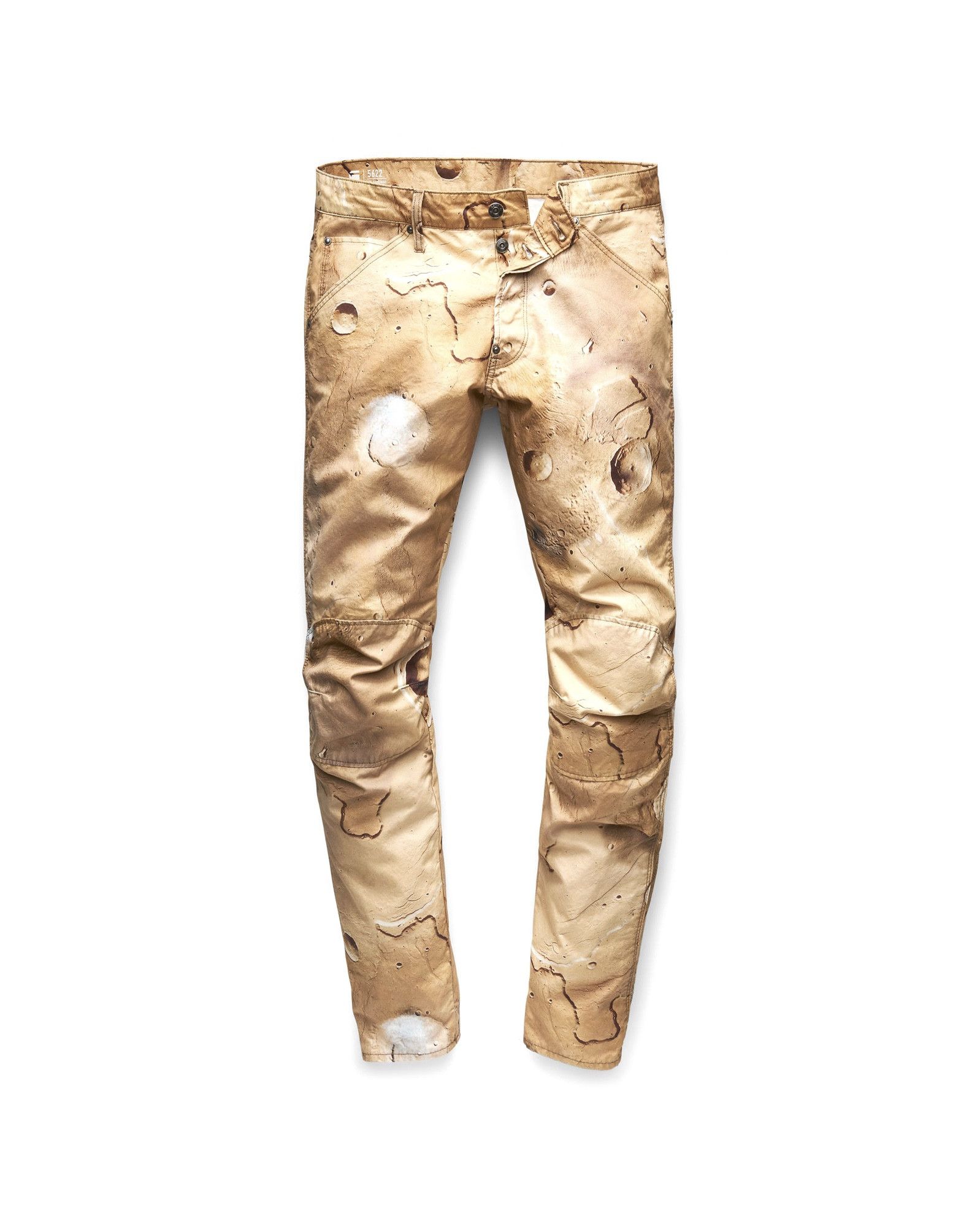 image of G Star Raw x Pharrell G-Star Raw Elwood Pharrell 3D Mars Planet Camouflage Pants in Brown (Size 32)