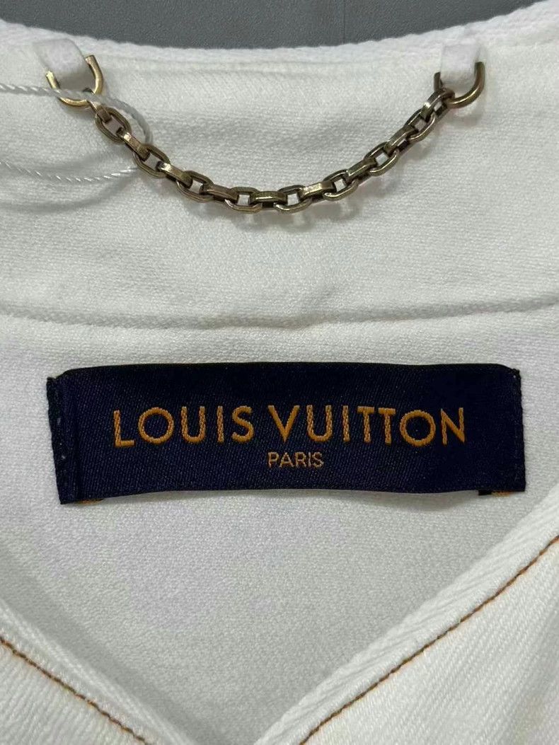 Louis Vuitton Louis Vuitton Dark grain full print Denim Short Sleeve Shir Size US S / EU 44-46 / 1 - 6 Thumbnail
