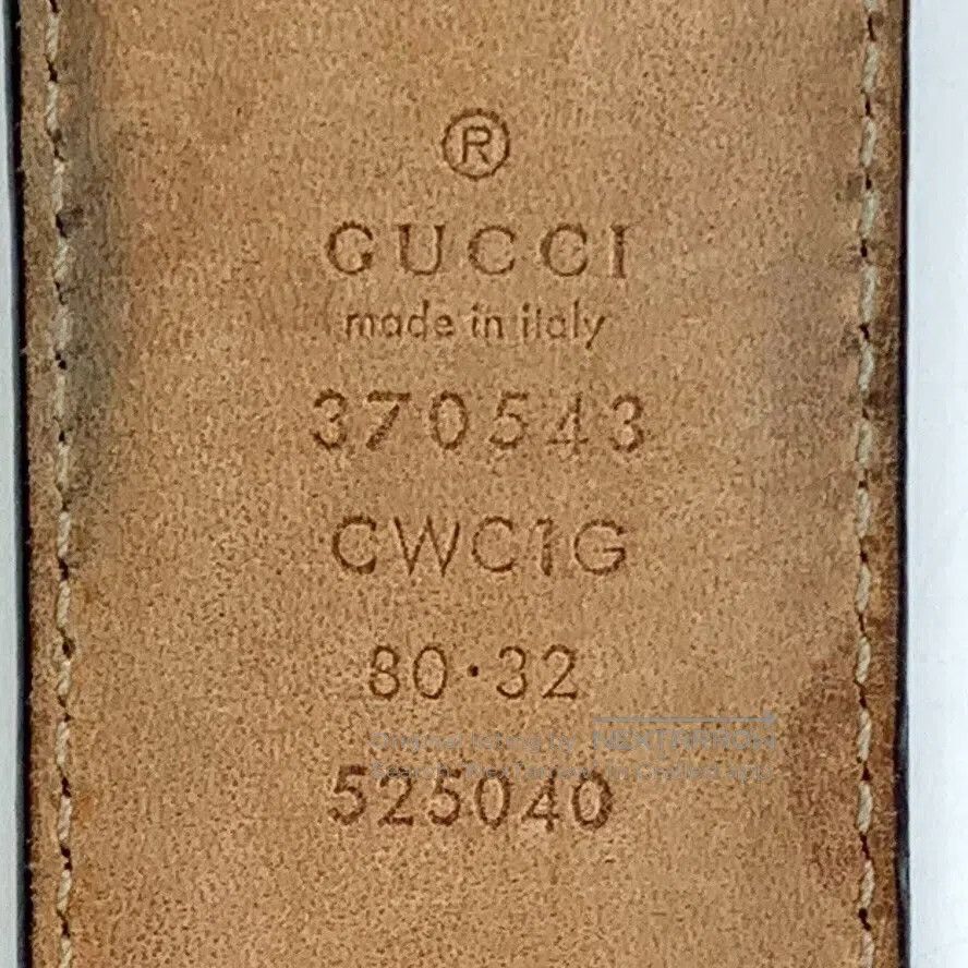 Gucci Guicci Black Logo Embossed Double G Buckle Leather Belt| Size ONE SIZE - 7 Thumbnail