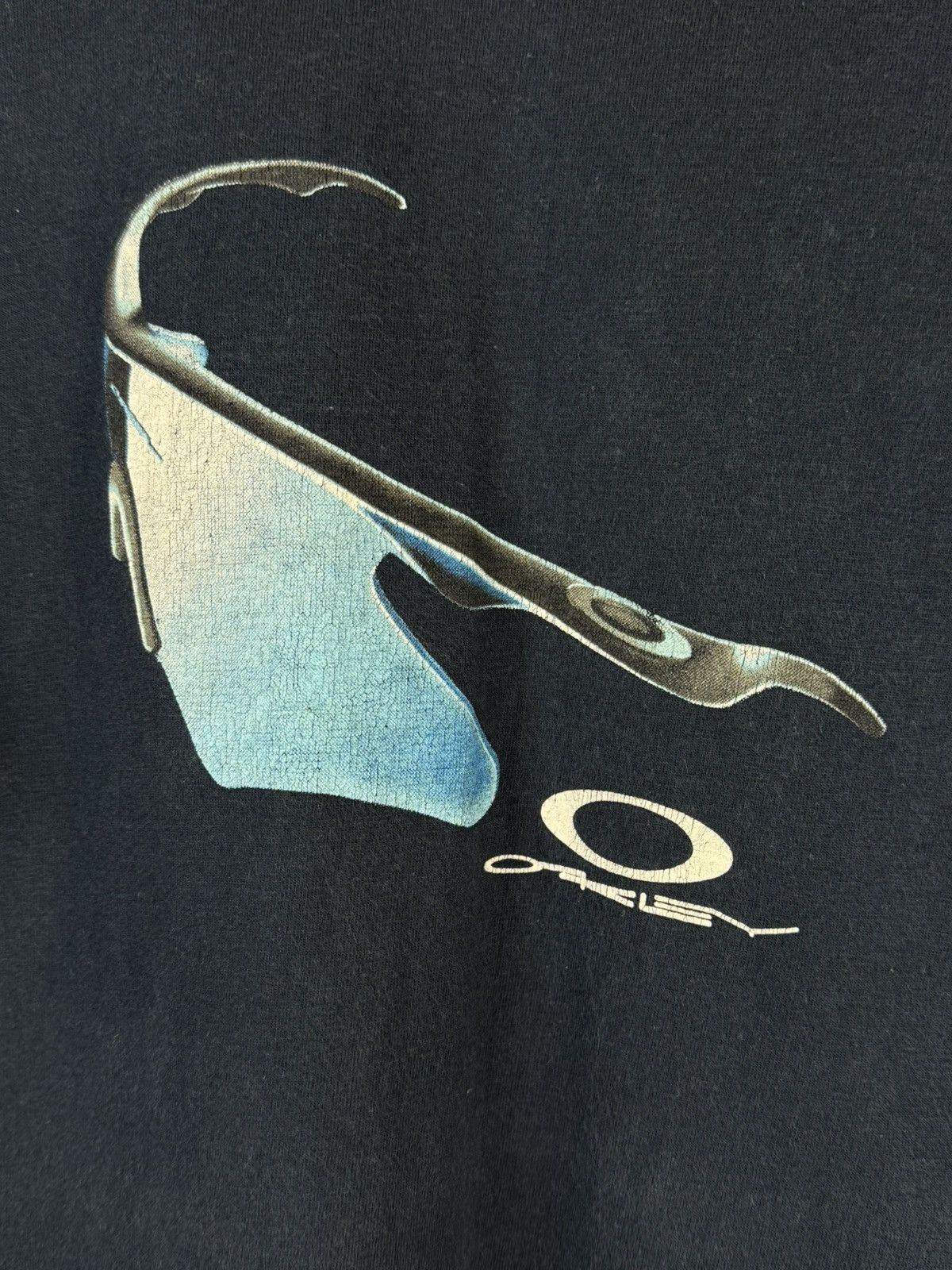 Oakley 90s Vintage Oakley Software Sunglasses Rare T-Shirt Blue ~L Size US L / EU 52-54 / 3 - 4 Thumbnail