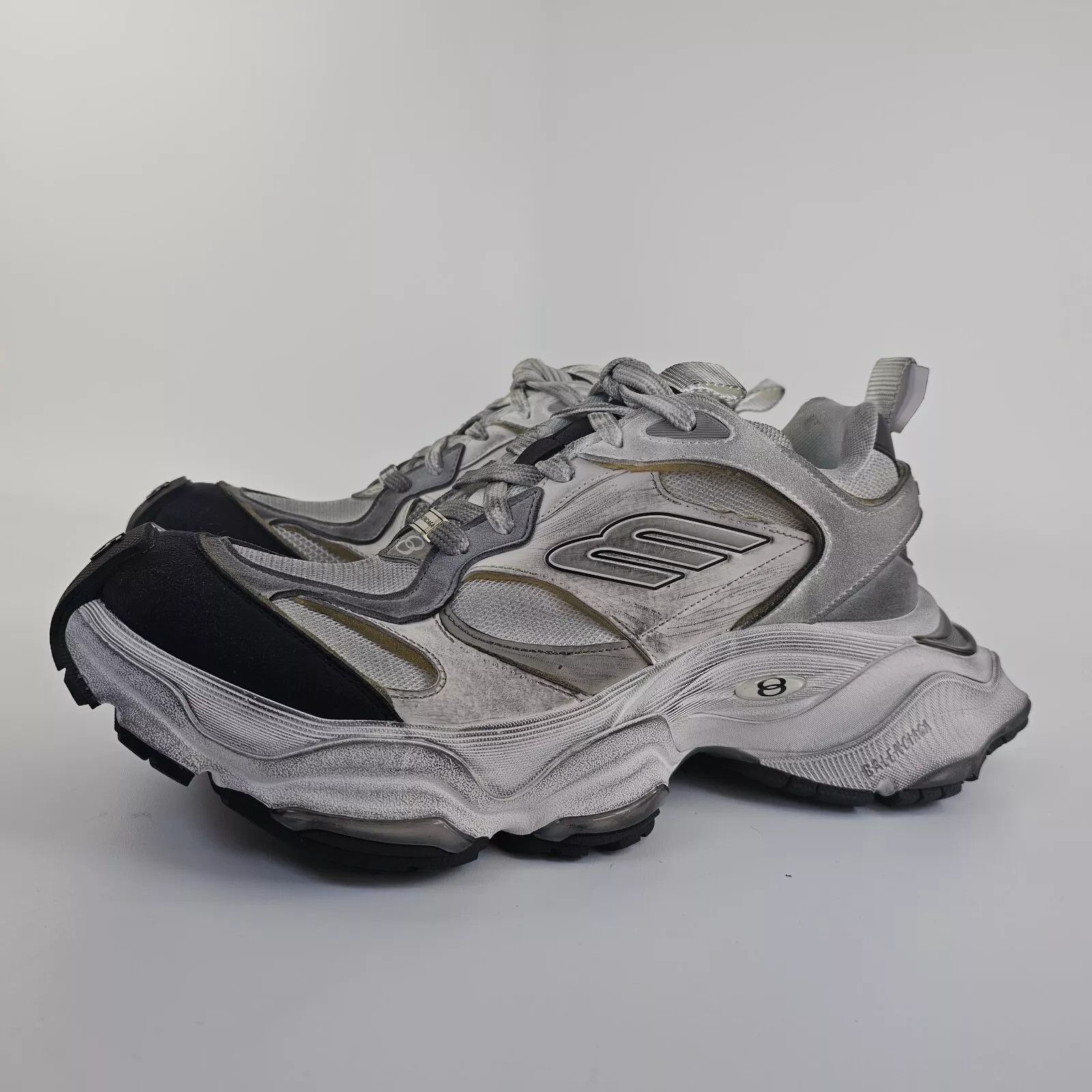 Balenciaga Cargo Gray/White Low Top Sneakers New