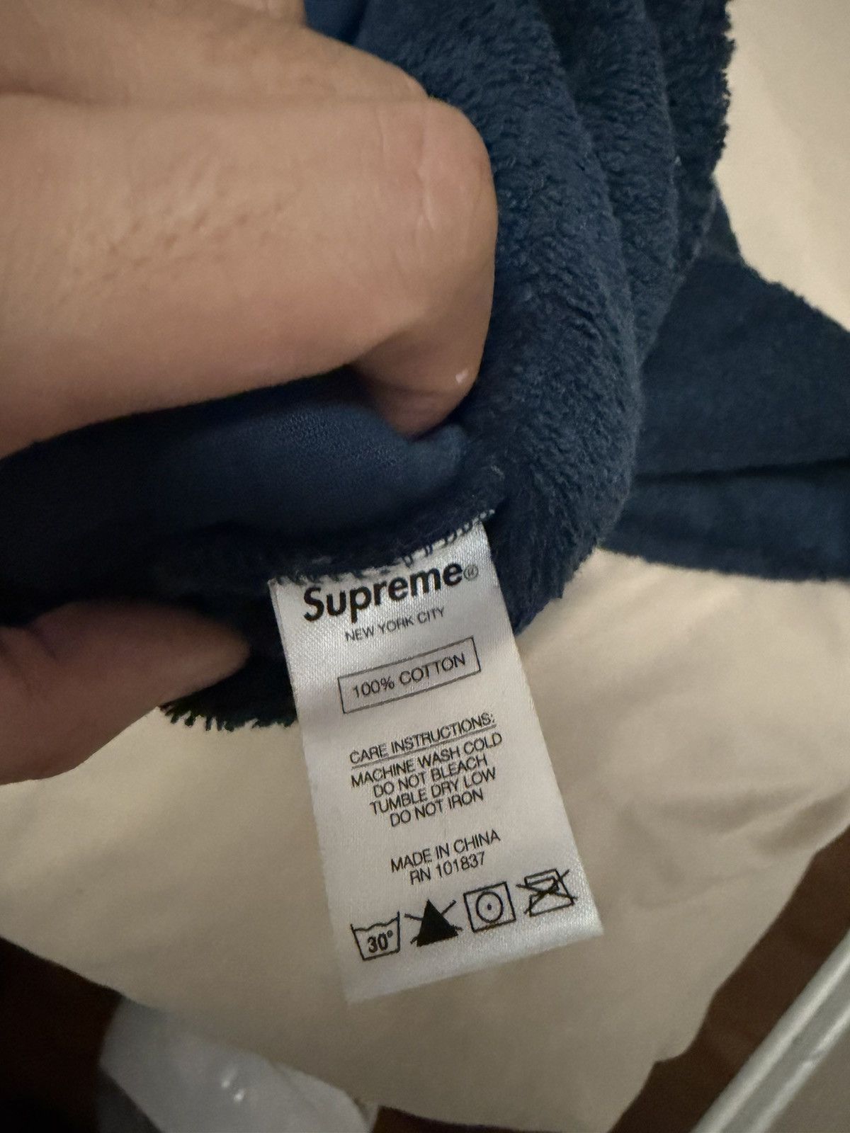 Supreme Terry Cloth Logo Short Navy Blue Medium SS18