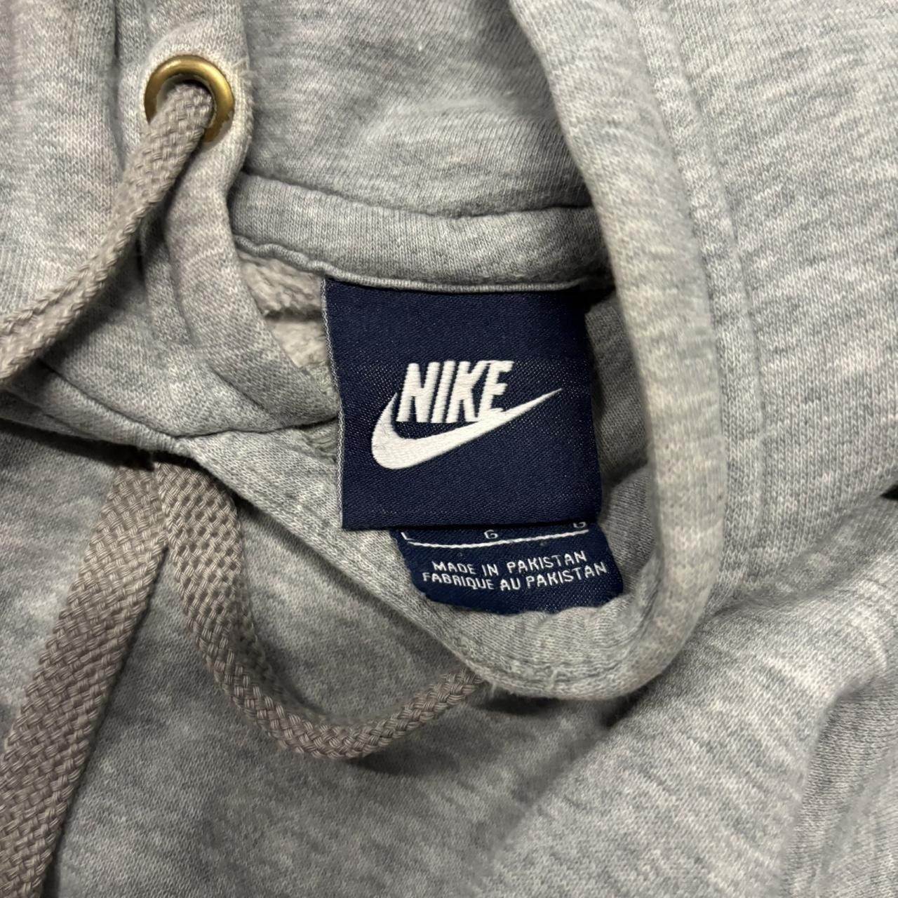 Nike × Vintage Crazy Vintage Y2K/2000s Light Grey Nike Streetwear Essential Hoodie! Size US L / EU 52-54 / 3 - 6 Thumbnail