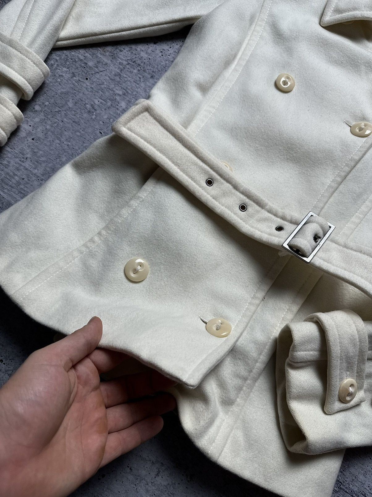 Versace Jeans Couture Vintage 90s Versace Jeans Couture Wool Coat Jacket Size M / US 6-8 / IT 42-44 - 10 Thumbnail
