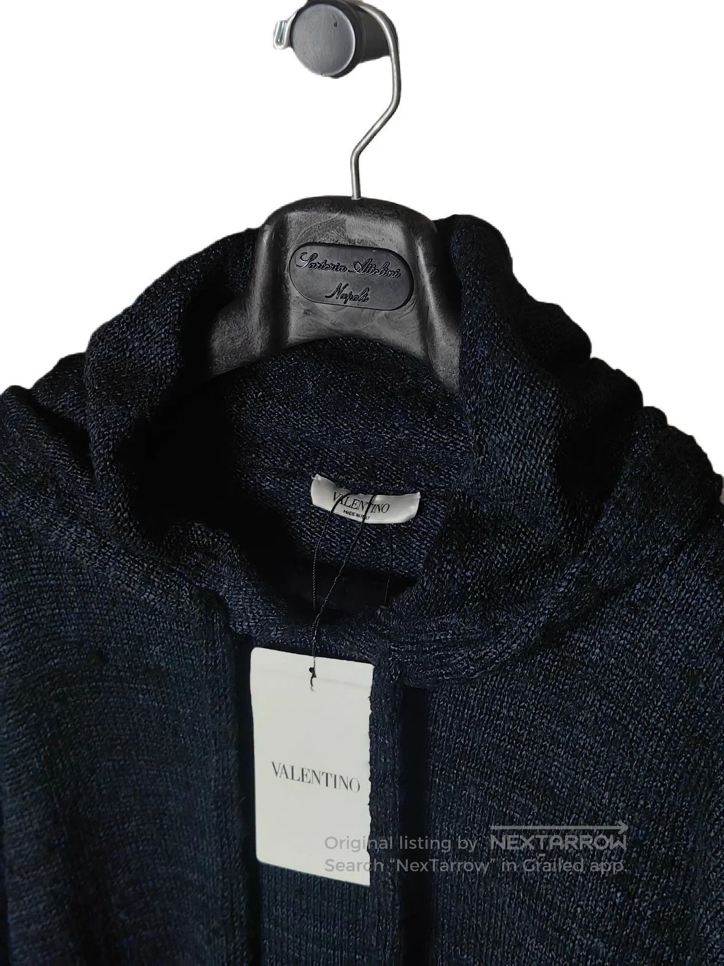 Valentino Valentino Black Hooded Fringe Cape Coat. Size L / US 10 / IT 46 - 3 Thumbnail