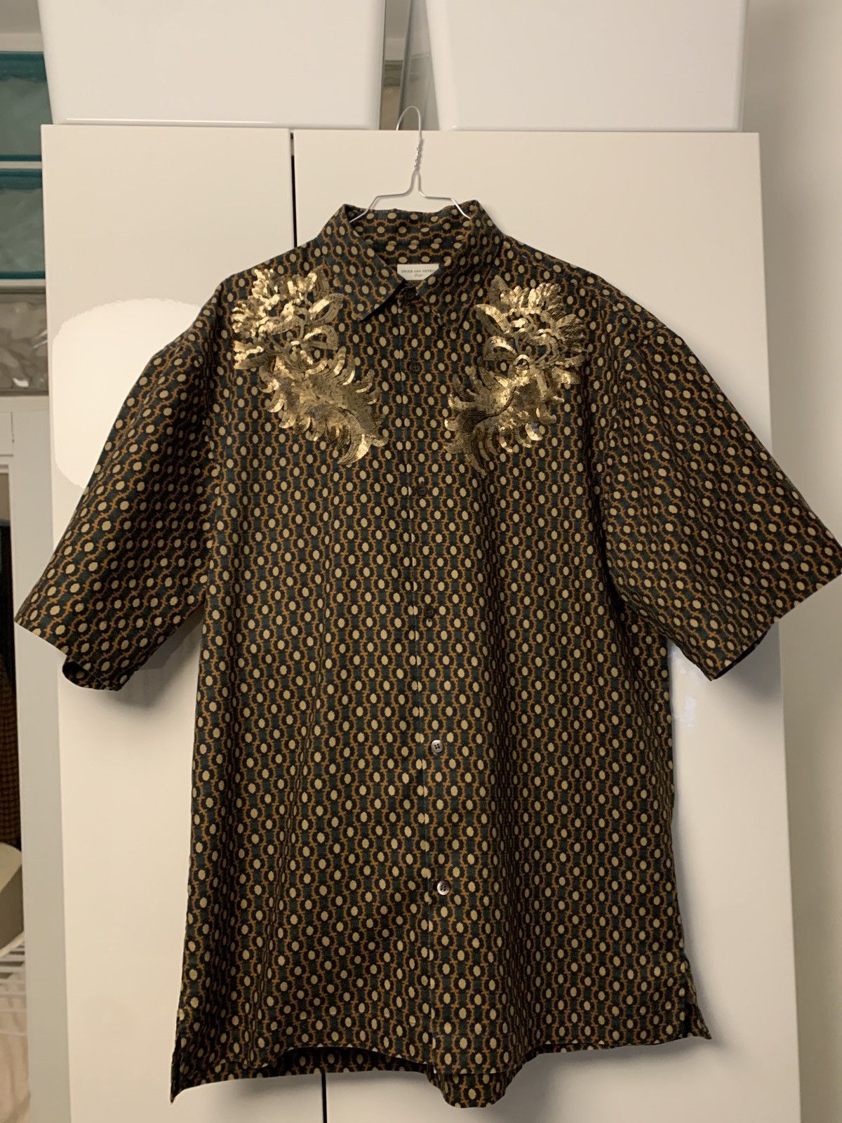 Dries Van Noten Short sleeves shirt with embroidery Size US L / EU 52-54 / 3 - 1 Thumbnail