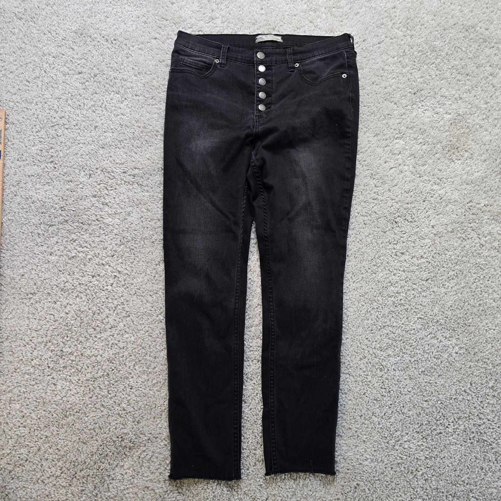 Free People Free People Women Skinny Jeans Black High Waisted 31x26 Size 31" - 1 Thumbnail