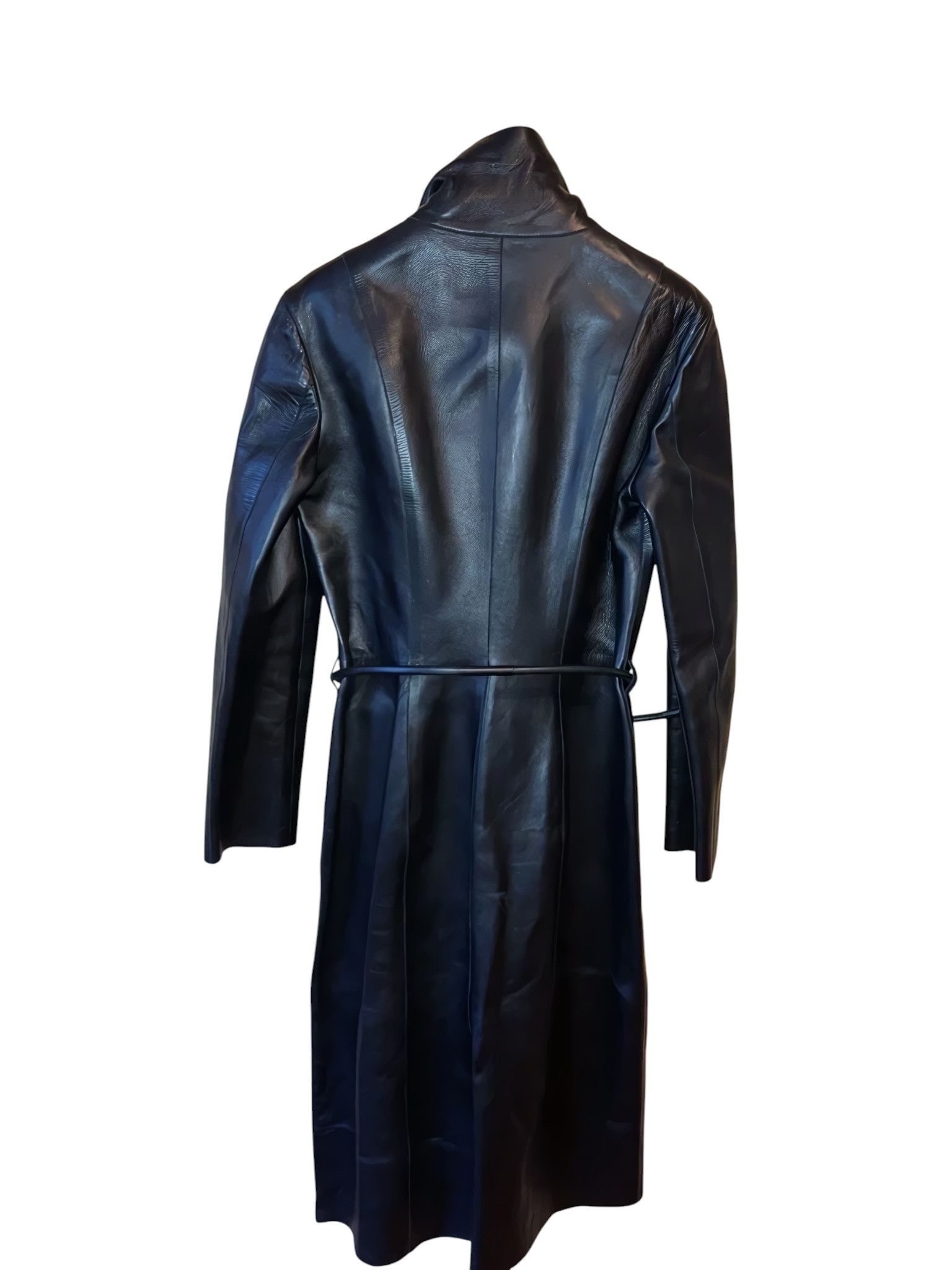 Gucci F/W 1999 RUNWAY LEATHER BELTED COAT Size XS / US 0-2 / IT 36-38 - 3 Thumbnail
