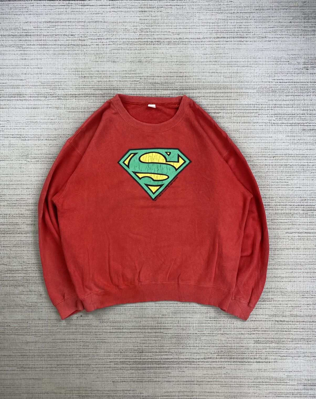 Vintage Vintage 80s Superman Superhero Big Logo Sweatshirt Size US XL / EU 56 / 4 - 1 Thumbnail
