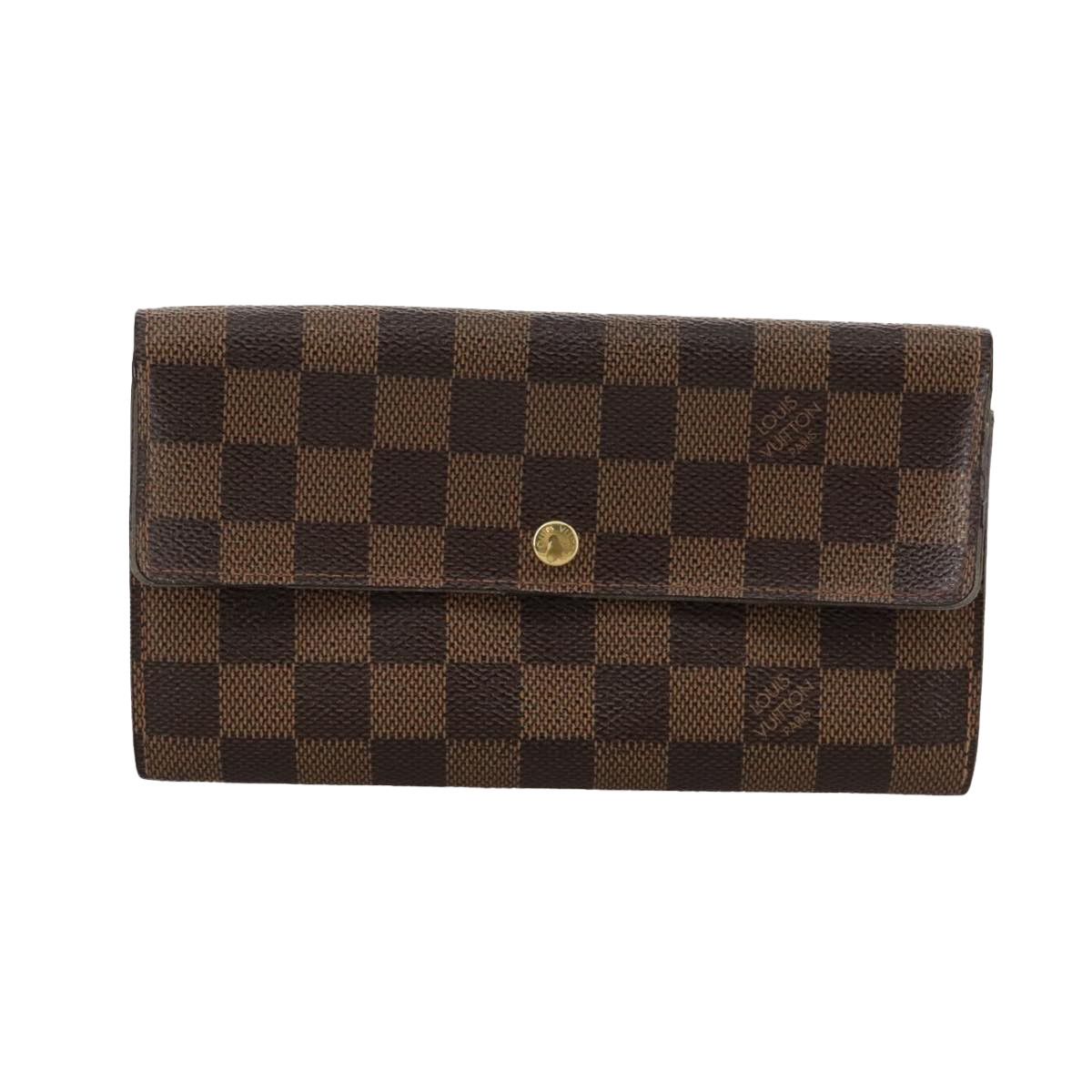 Louis Vuitton Portefeuille Sarah Brown Canvas Wallet (Pre-Owned) Size ONE SIZE - 1 Thumbnail