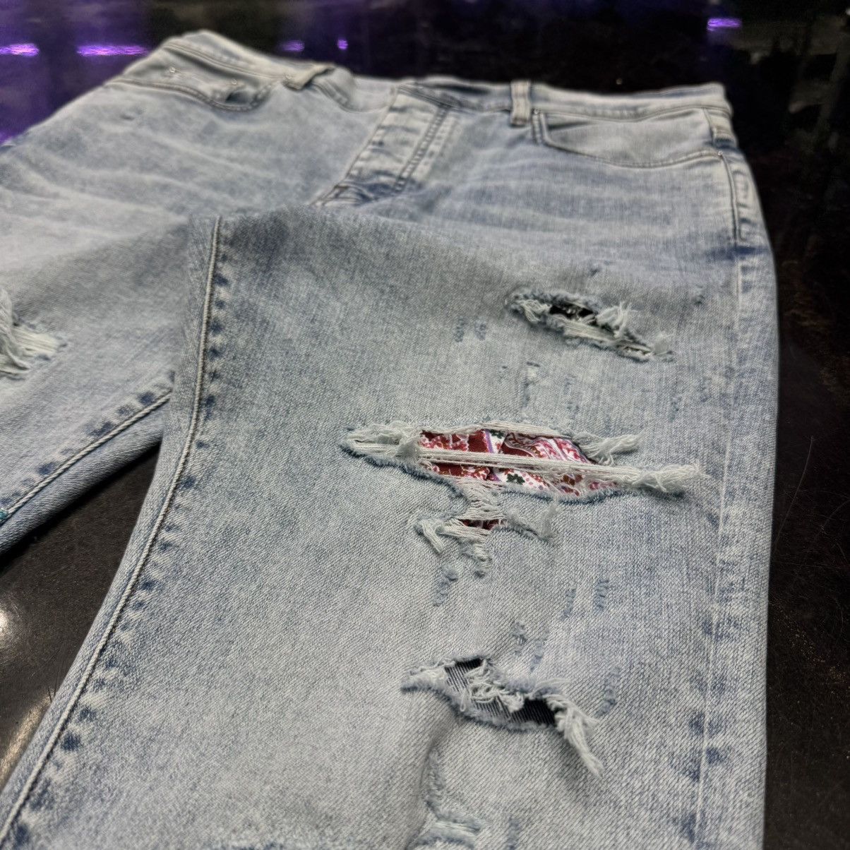 Amiri Amiri Pajama Art Patch Jeans Light Blue Size US 38 / EU 54 - 3 Thumbnail