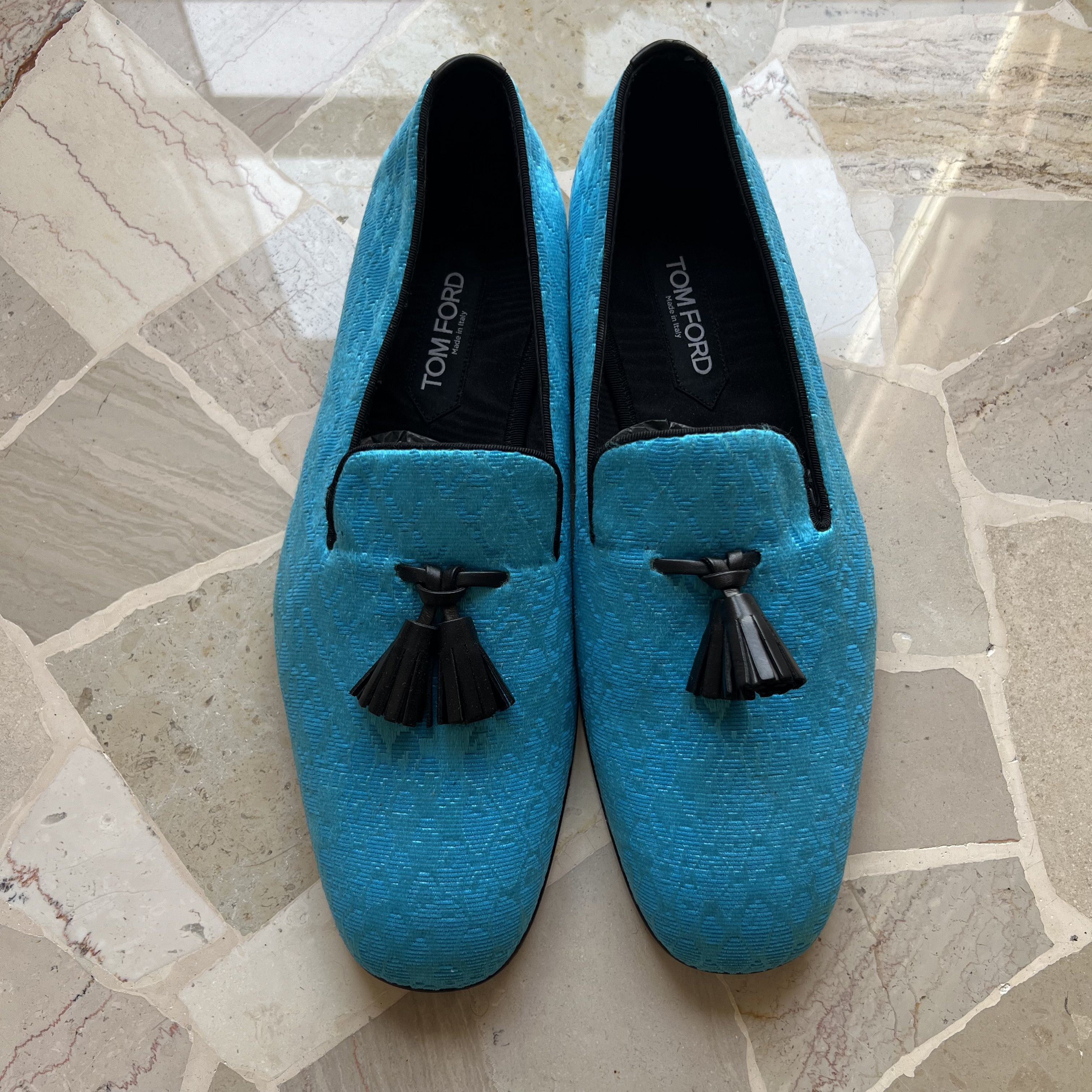 New Tom Ford Nicolas Velvet Loafers Cranberry Size 7UK/8US Tom Ford - Black Velvet Loafer | Mitchell Stores main image 3