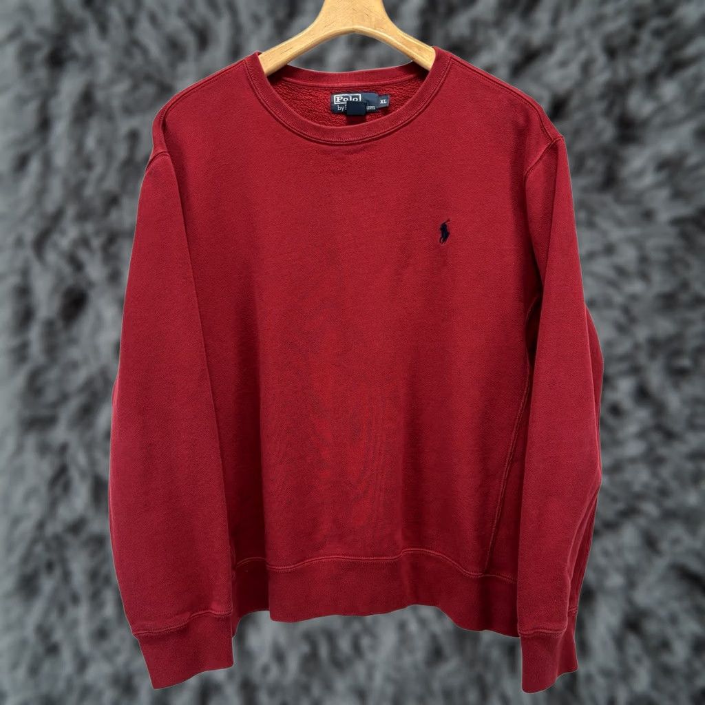 Polo Ralph Lauren VINTAGE Polo Ralph Lauren Sweatshirt Crewneck XL Red 90s Heavyweight Polo Sport Mens Pullover Logo Embroidered Reverse Weave Style Size US XL / EU 56 / 4 - 1 Thumbnail