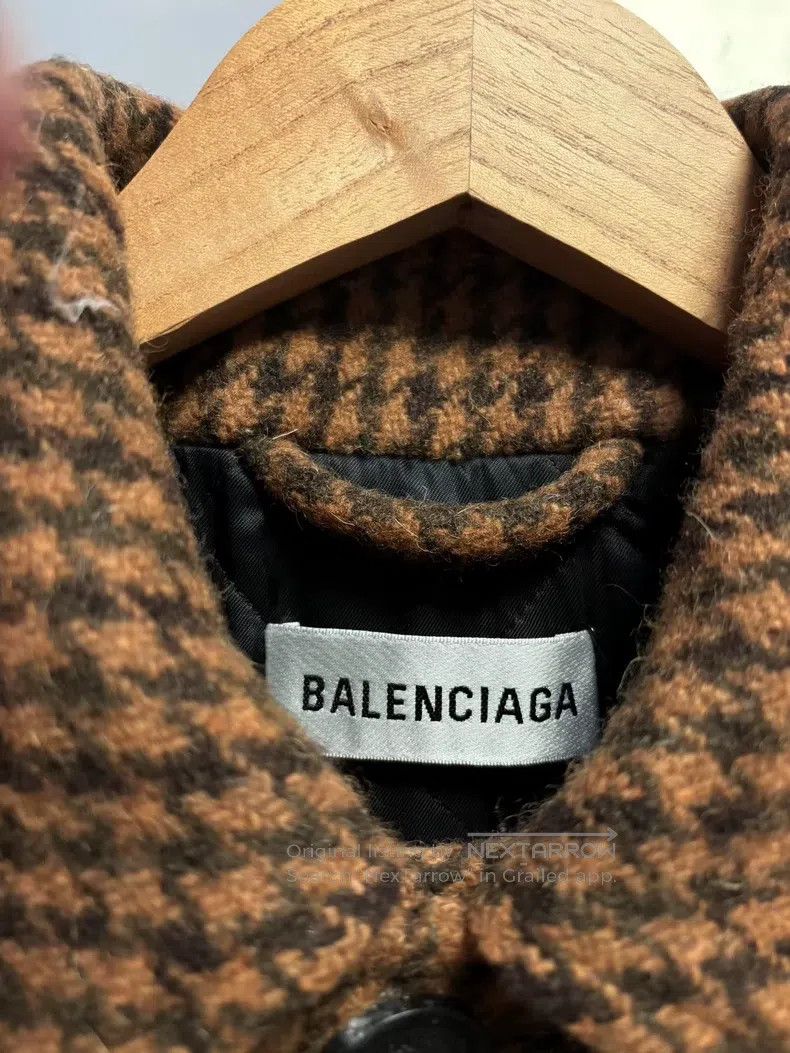 Balenciaga Balenciaga Heavyweight Houndstooth Wool Coat Size XS / US 0-2 / IT 36-38 - 2 Thumbnail