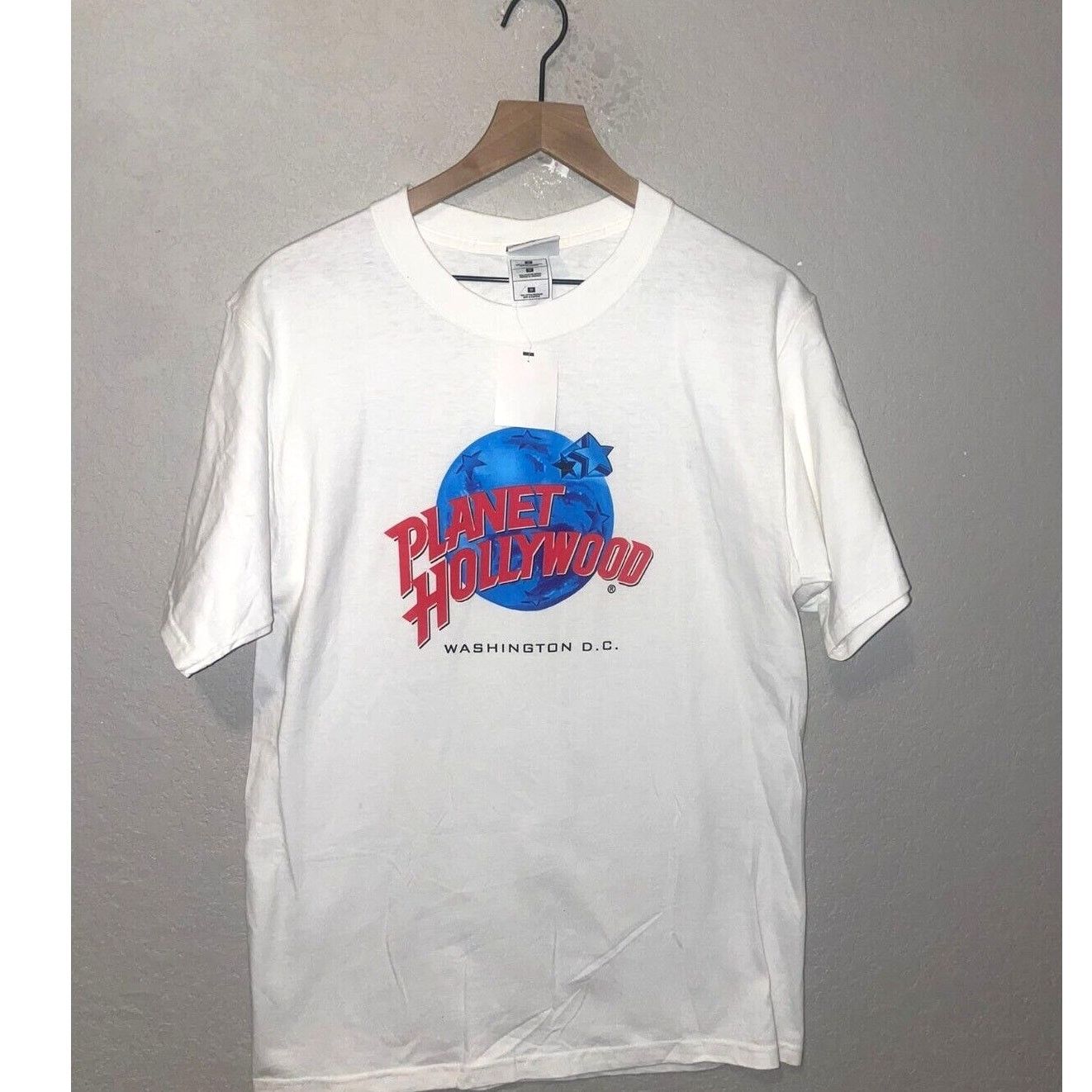 Vintage Planet Hollywood Shirt Washington DC M White Tee