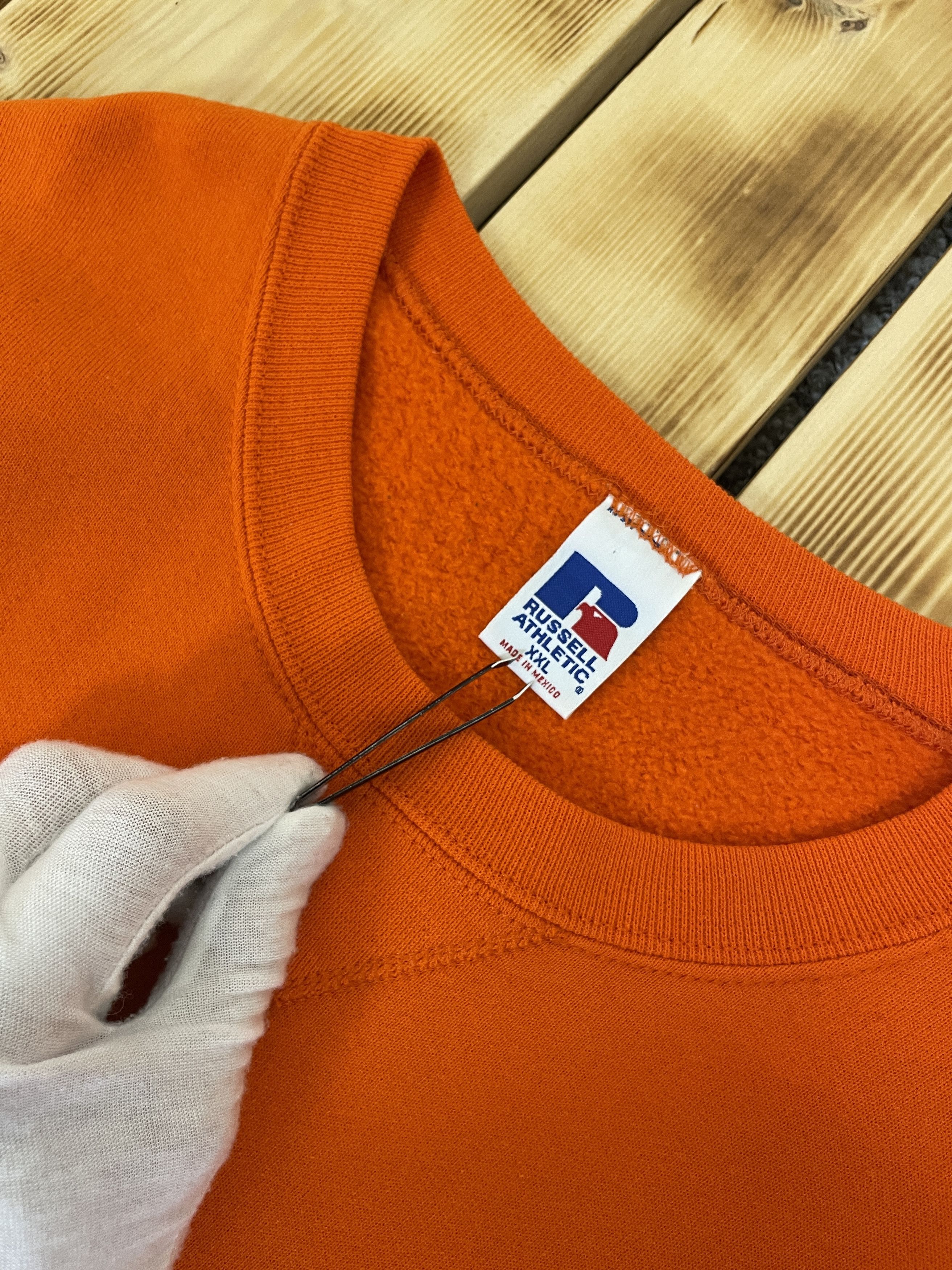 Russell Athletic Y2K Russell Athletic Blank Orange Sweatshirt Size US XXL / EU 58 / 5 - 3 Thumbnail