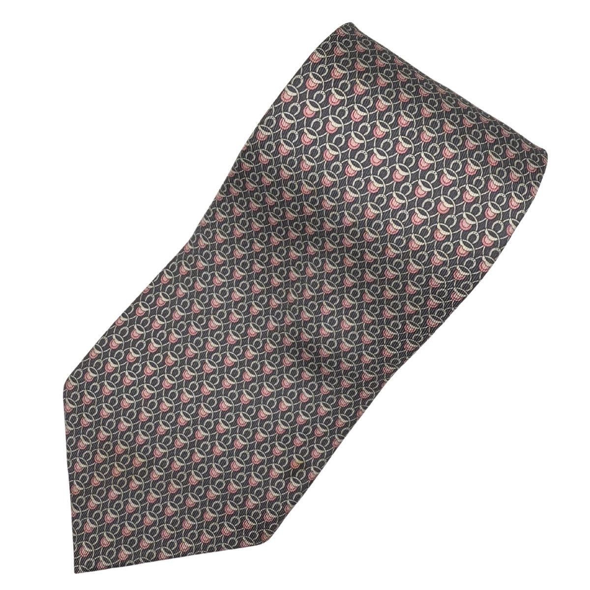 Salvatore Ferragamo Salvatore Ferragamo Silk Tie, Gray, Made in Italy, Like New Size ONE SIZE - 2 Thumbnail