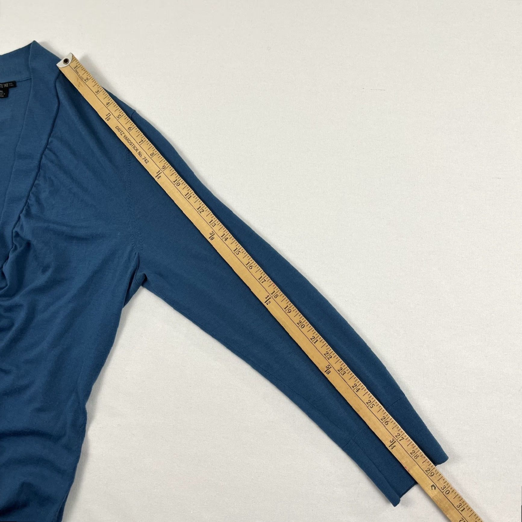 Vintage Lafayette 148 NY Sweater Women XL Blue Super 120s Wool Tie Front Pullover Preppy Womens Size XL / US 12-14 / IT 48-50 - 6 Thumbnail
