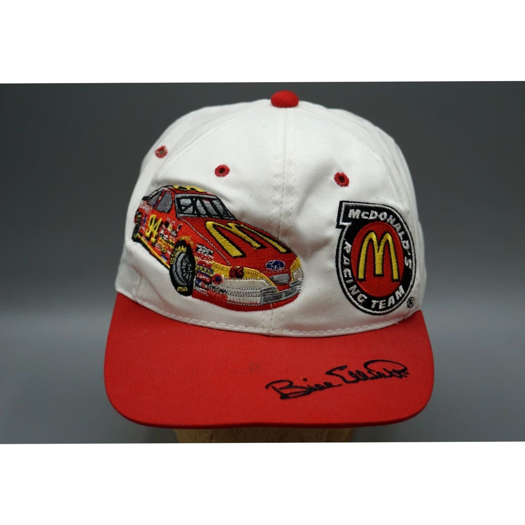 NASCAR VINTAGE Kudzu NASCAR Bill Elliott McDonald’s Racing Team Snapback Hat #94 White Size ONE SIZE - 2 Thumbnail