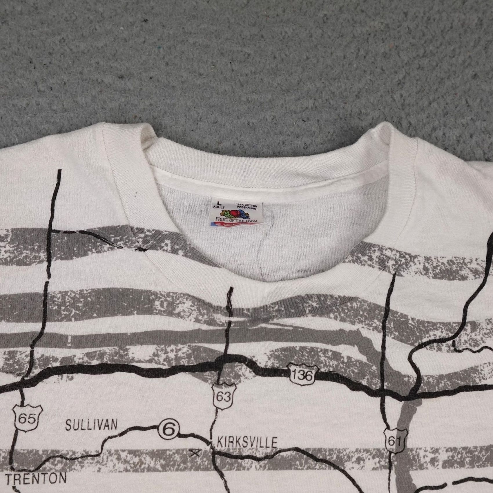 Fruit Of The Loom VINTAGE Missouri Map Shirt Mens L White Nike? Size US L / EU 52-54 / 3 - 4 Thumbnail