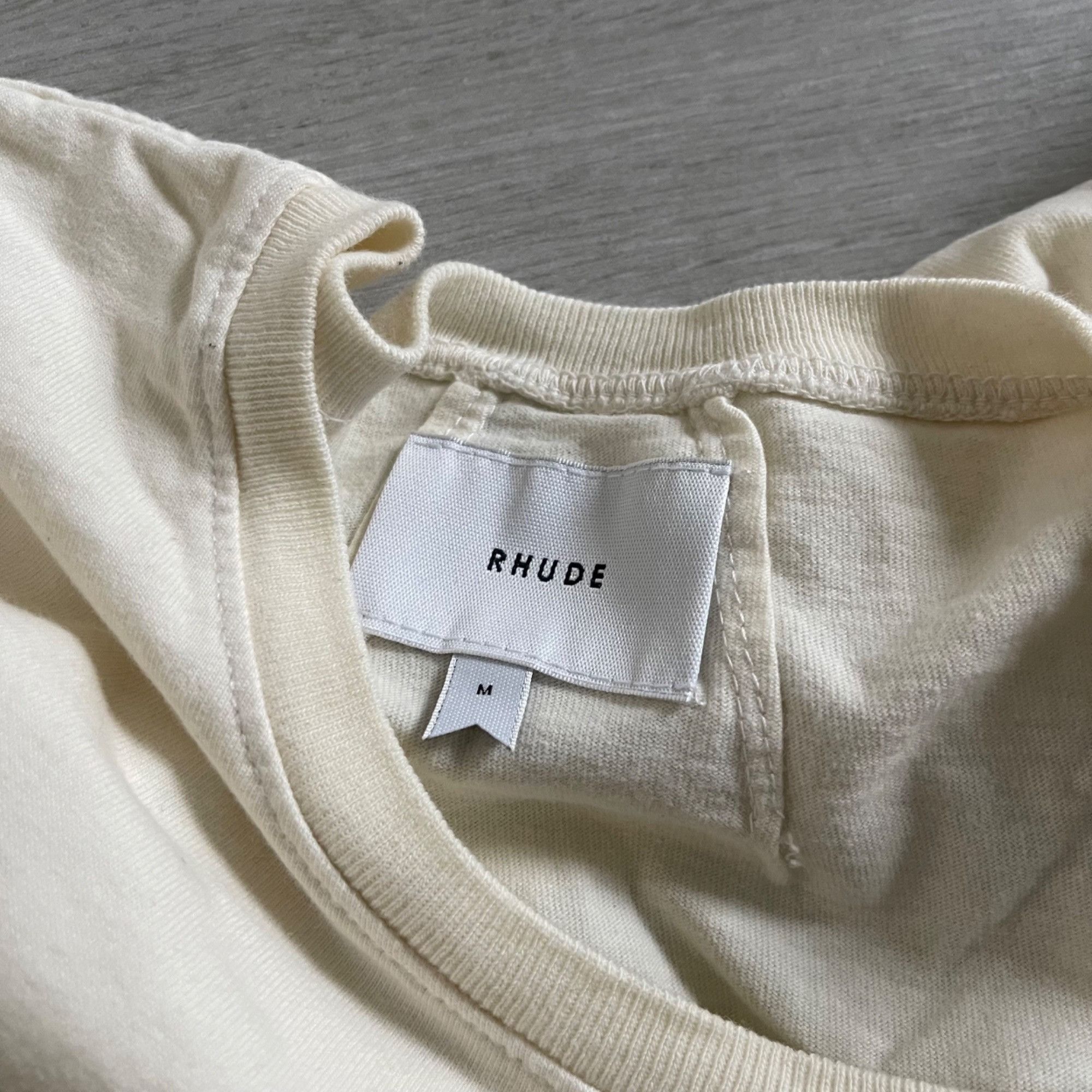 Rhude NEW RHUDE CHECKERED L/S CREAM TEE SZ MEDIUM Size US M / EU 48-50 / 2 - 4 Thumbnail
